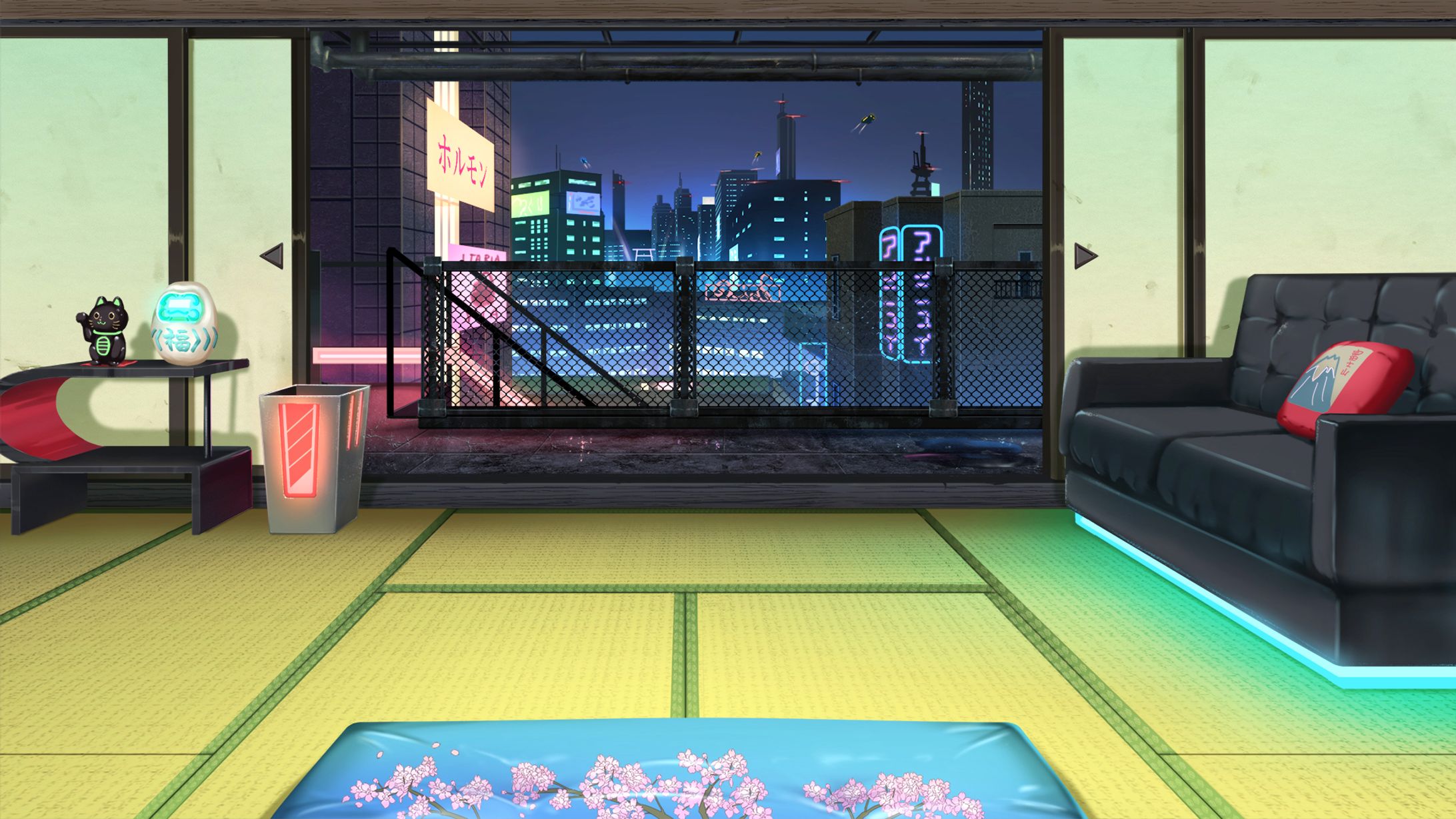 サイバーパンク×和室-1