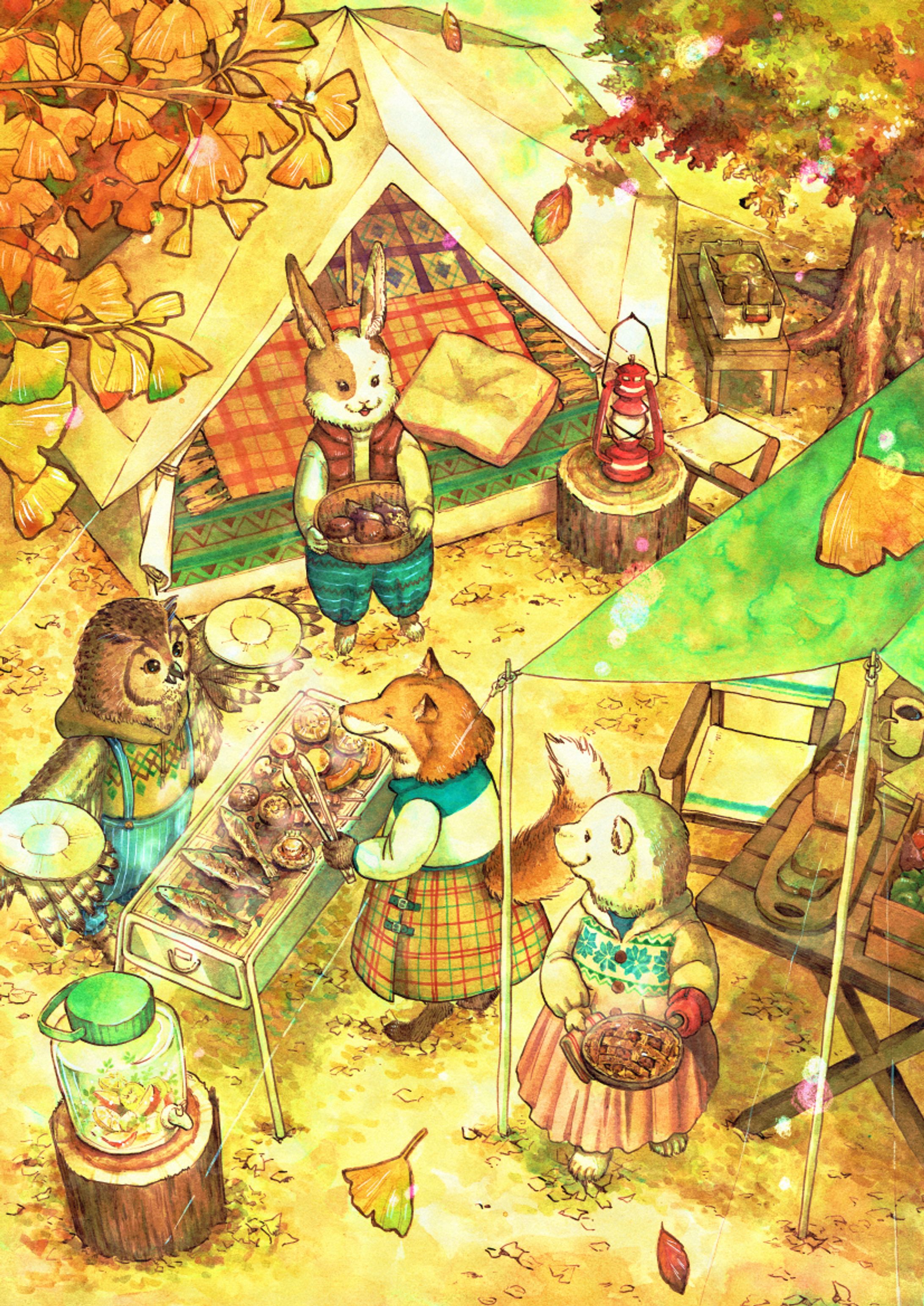 どうぶつたちと秋のキャンプ-1