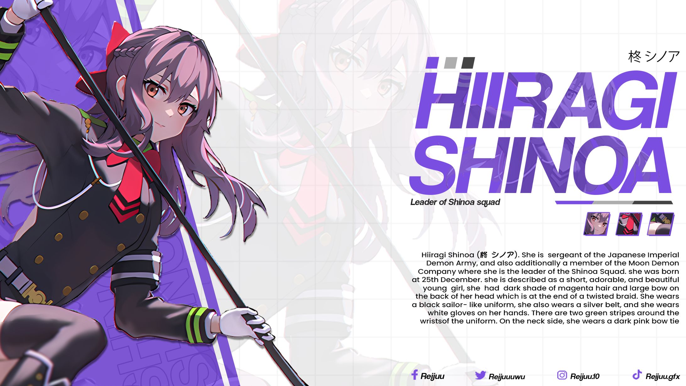 [Custom Deskmat Design] - Shinoa Hiiragi-1