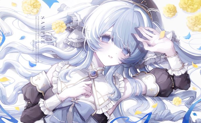 【お仕事】個人VTuber シスターソニア様　カバー楽曲「flos」MVイラスト
