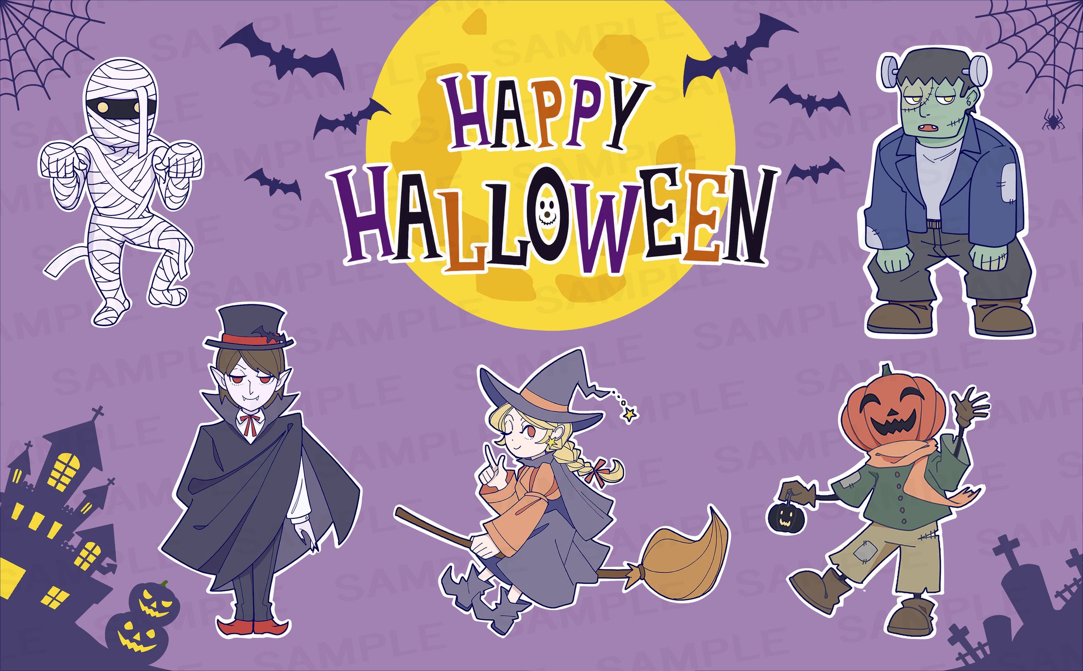 【1次創作】　ハロウィンキャラクター素材-1