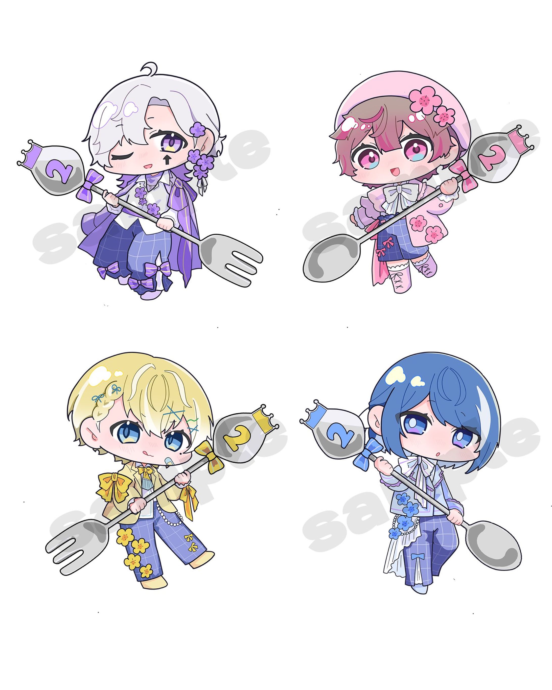 歌い手グループ「くらわん」2周年イラスト-1