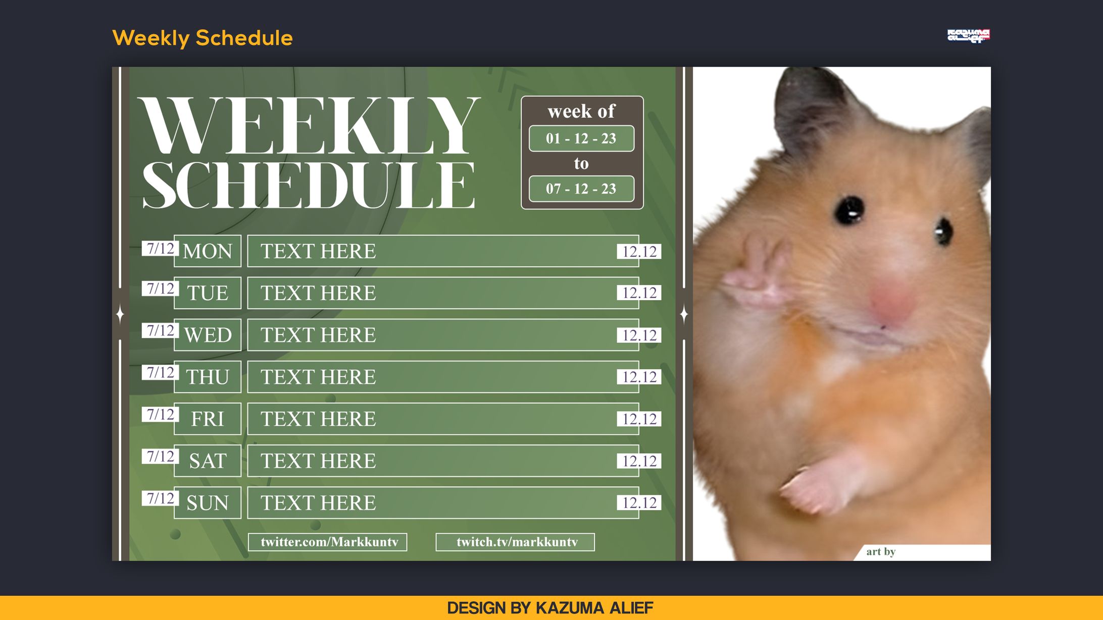 [Weekly Schedule] Ammarkuntv-1