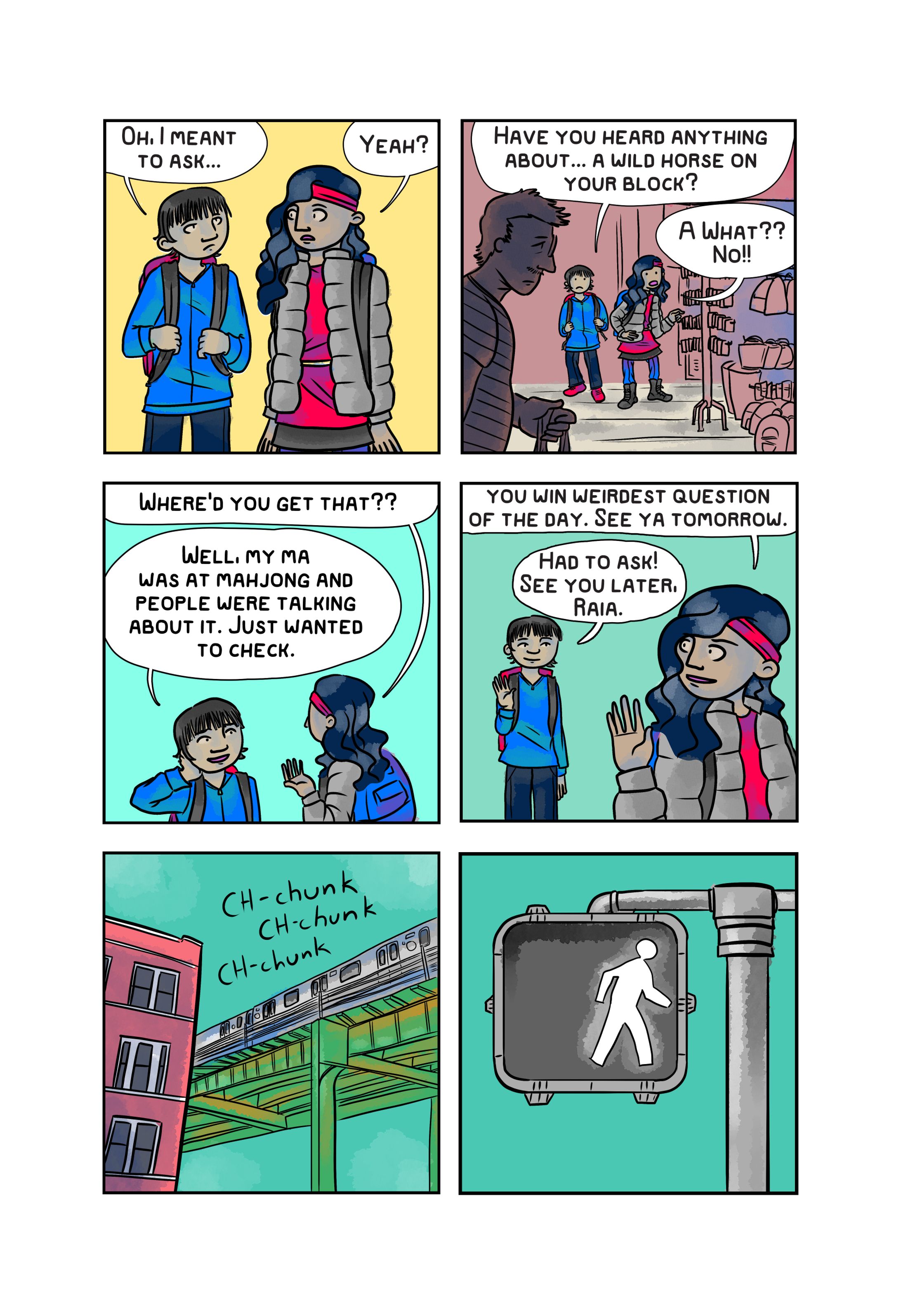 Sample pages from middle-grade graphic novel, "Legends in the Heights"-1