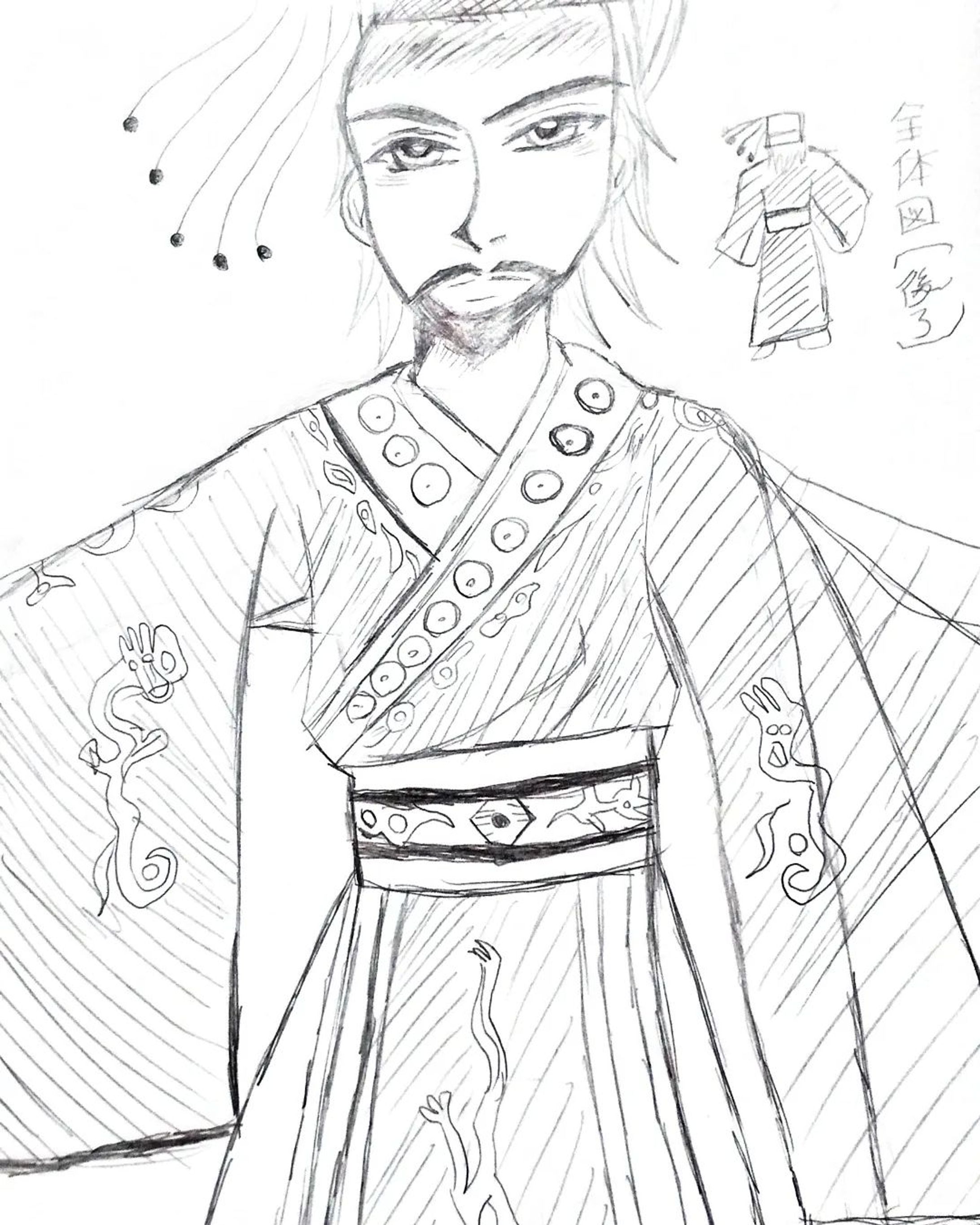 こんばんは✨✨☺️
【創作漫画〜倭国編〜】に登場するキャラの和親王様ですっ‼
私はお髭のおじ様も描けます💖💖💖ଘ( ˊᵕˋ )ଓ

#創作　#創作漫画
#倭国　#日本
#和服　#和親王
#オリジナルキャラクター 
#アート
#イラストレーション
#ドローイング
#シャーペン
#アナログイラスト
#スケッチ
#絵が好きな人と繋がりたい
#絵描きさんと繋がりたい
#illustration　#painting
#drawing　#anime　
#cute #pen
#instaart #art
#artwork  #artist
#sketch #anime
#manga #digitalart-1