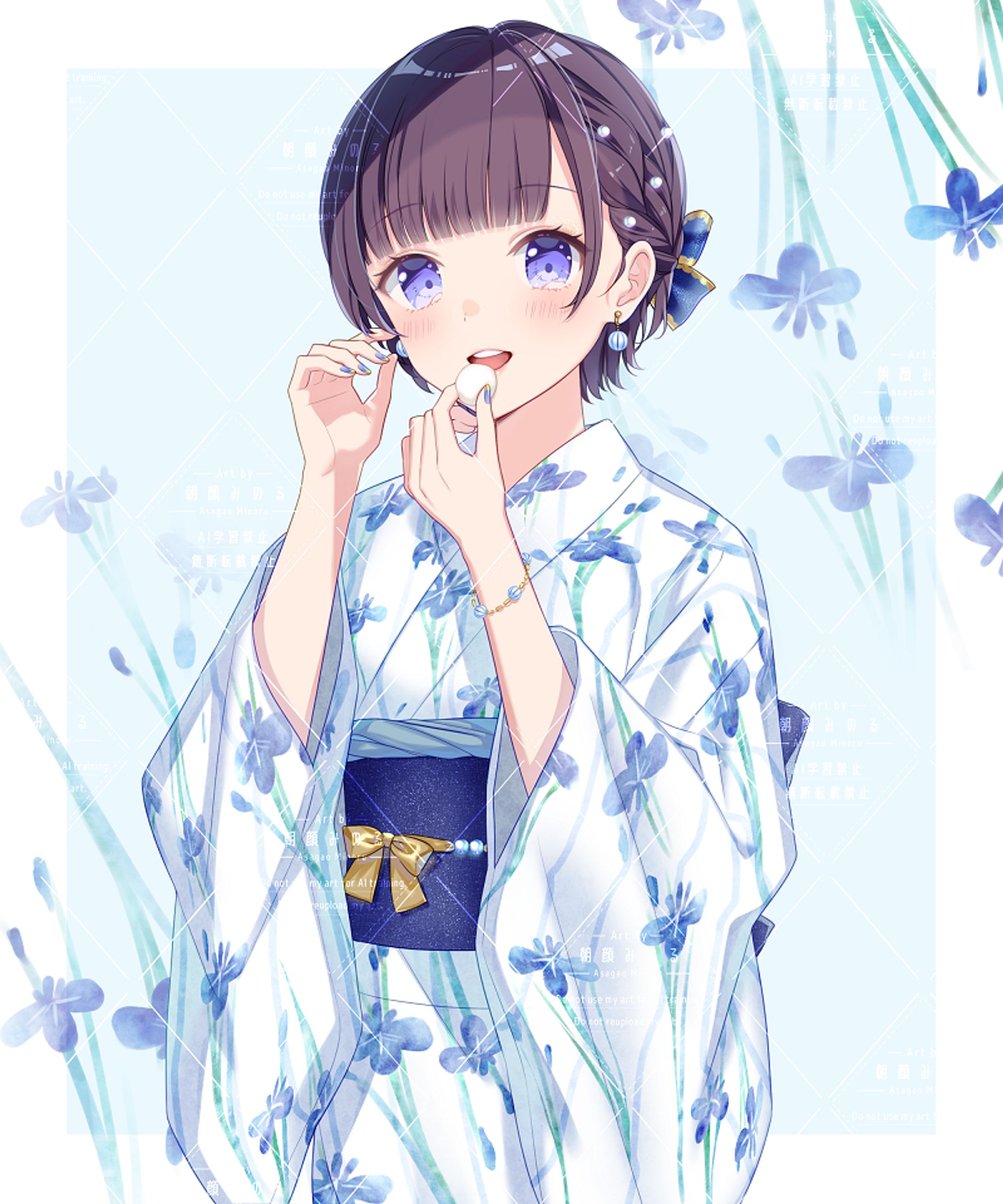 『星灯つぐみ』浴衣イラスト-1