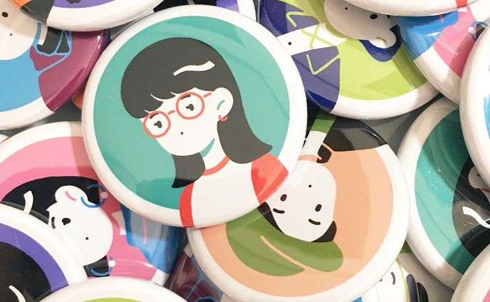【goods】boy & girl friends badge