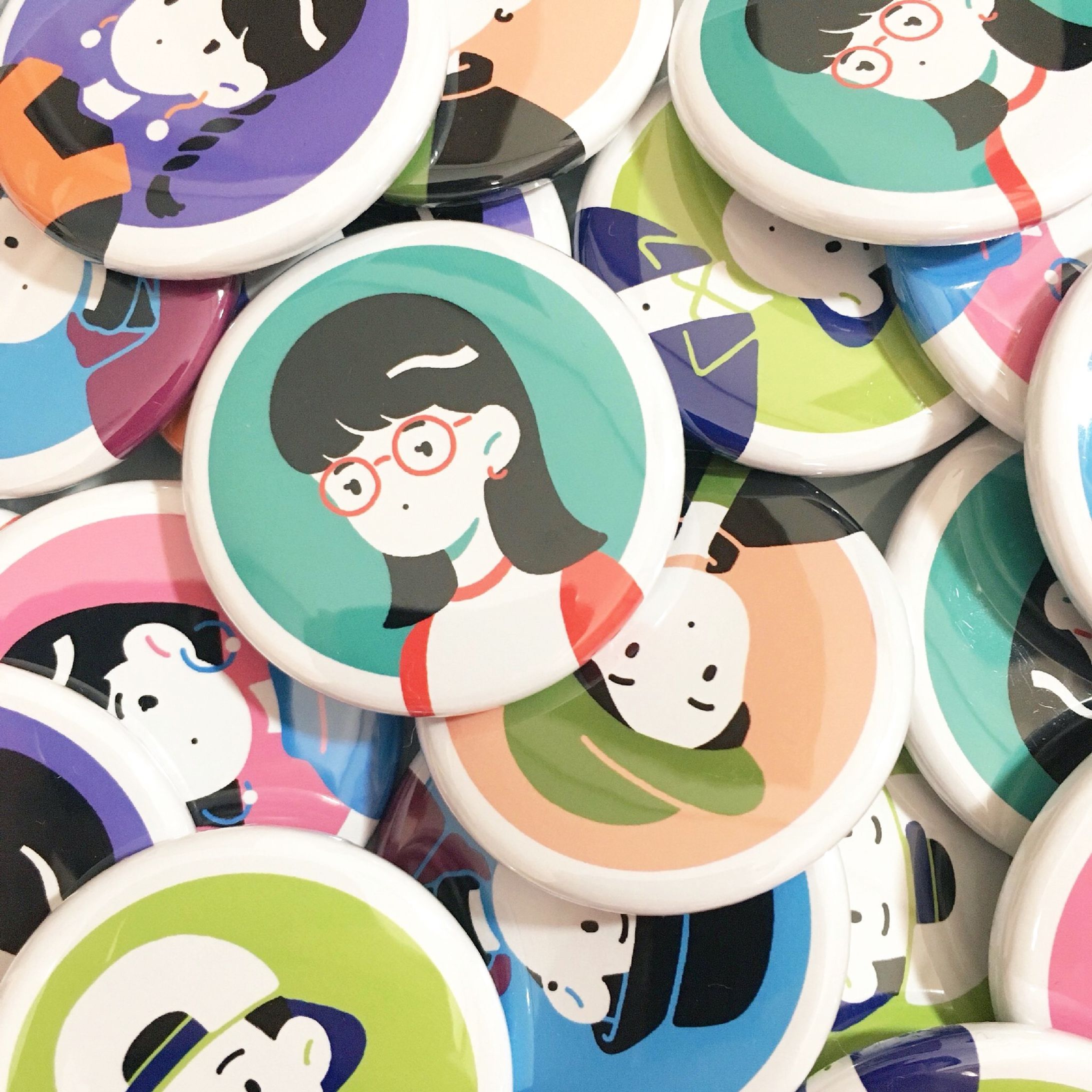 【goods】boy & girl friends badge-1