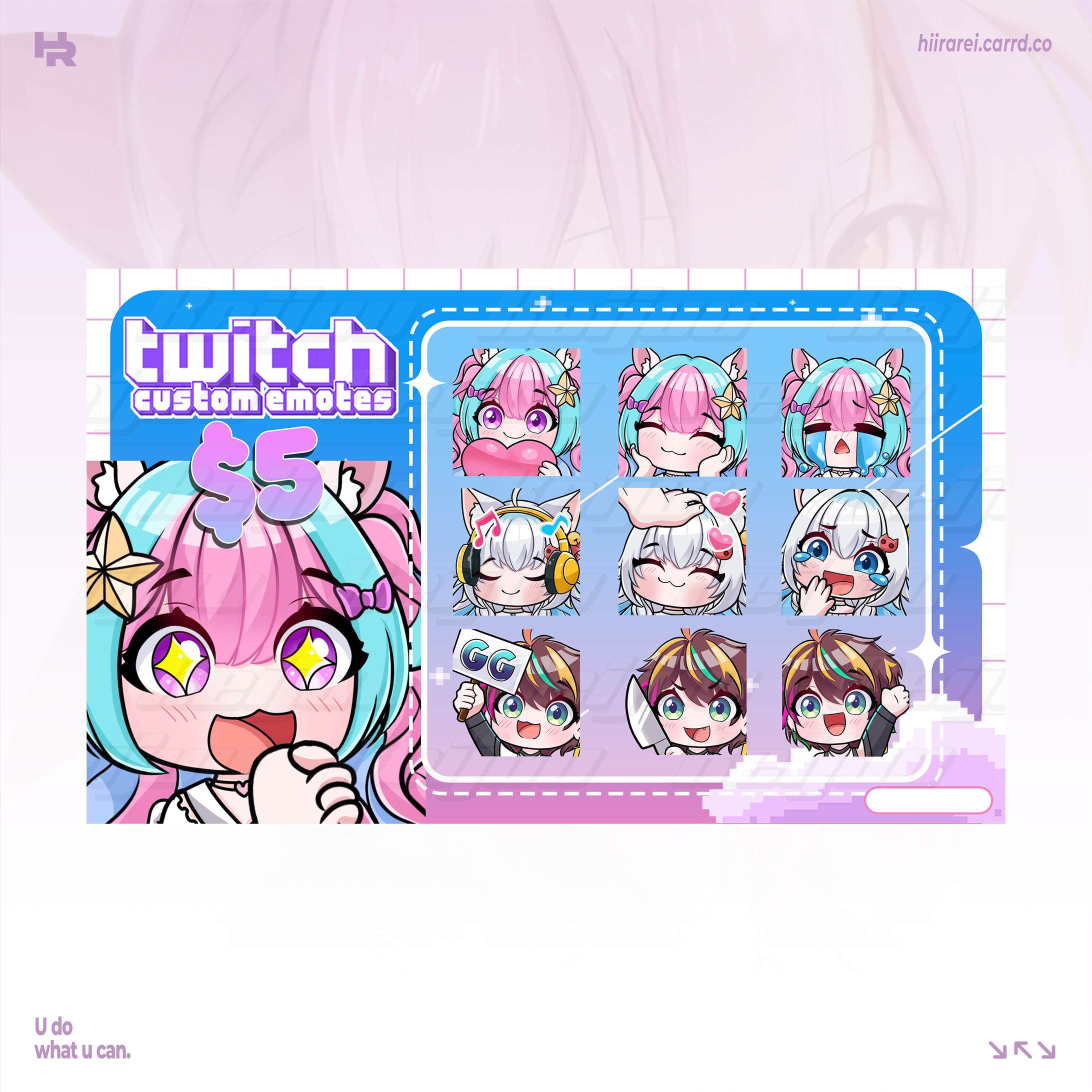 [Commission Catalogue Design] - Custom Twitch Emote #1-1