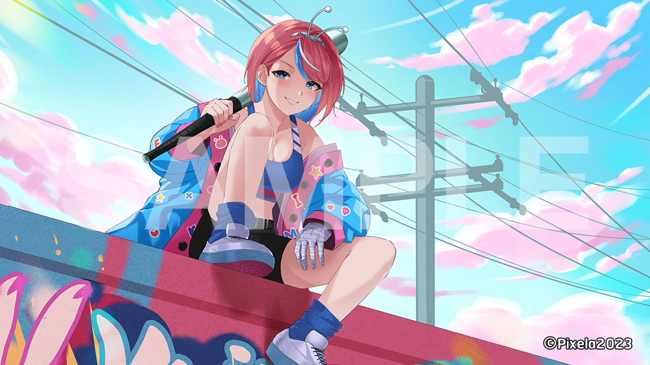 Commission illustration "ทรงอย่างแบด (Bad Boy) - Paper Planes Anime Ver. Covered by Keimii"-1