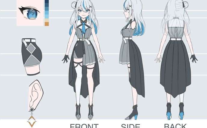 イラスト、character display design