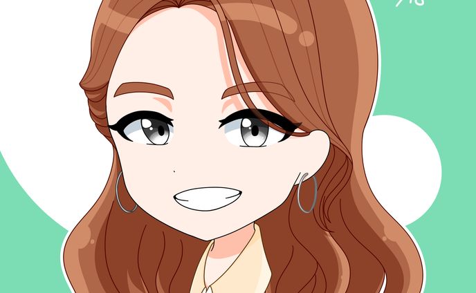 人物似顔絵女性　サンプル