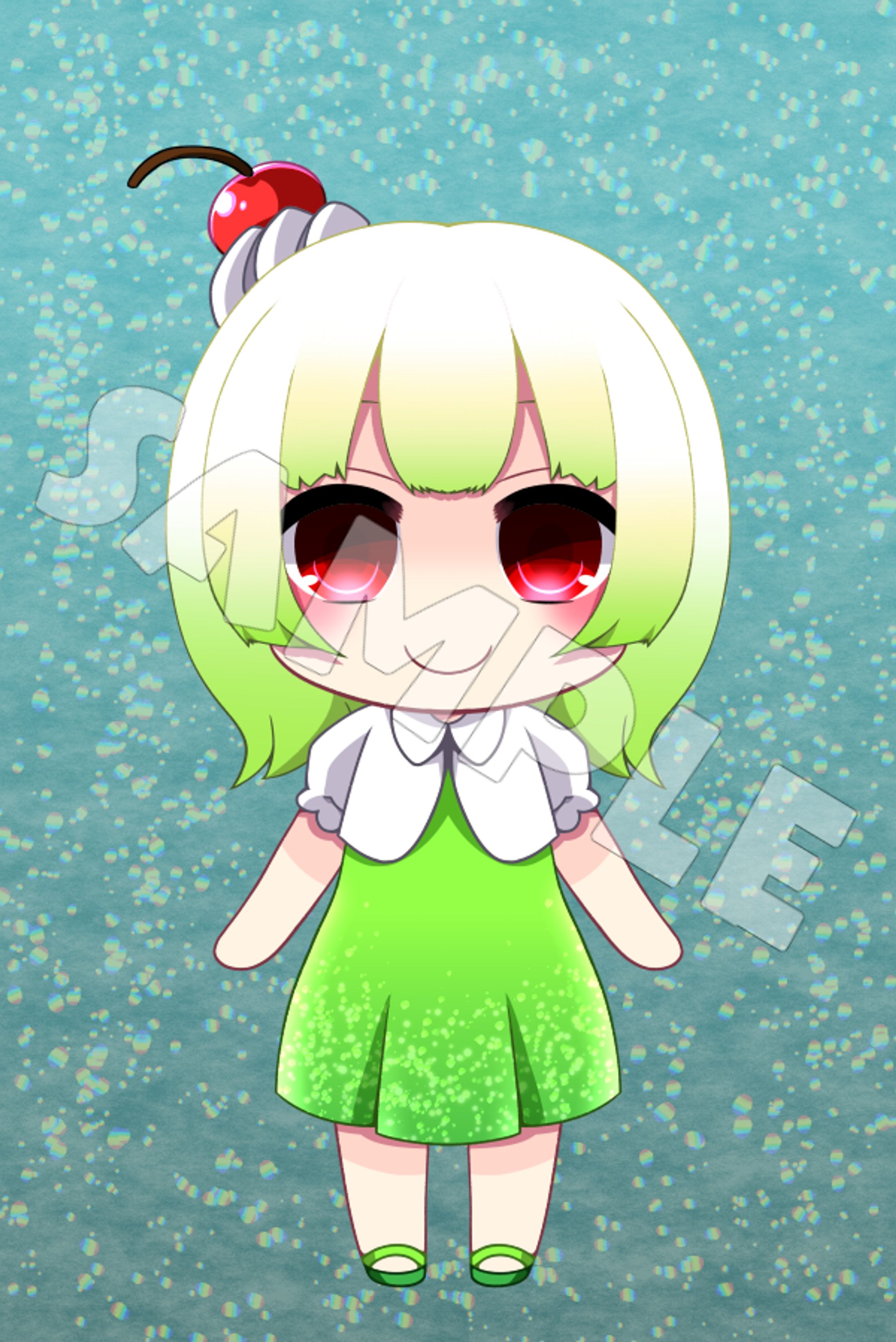 魂募集モデル⑧性別解釈自由なクリームソーダちゃん(SDモデル)-1