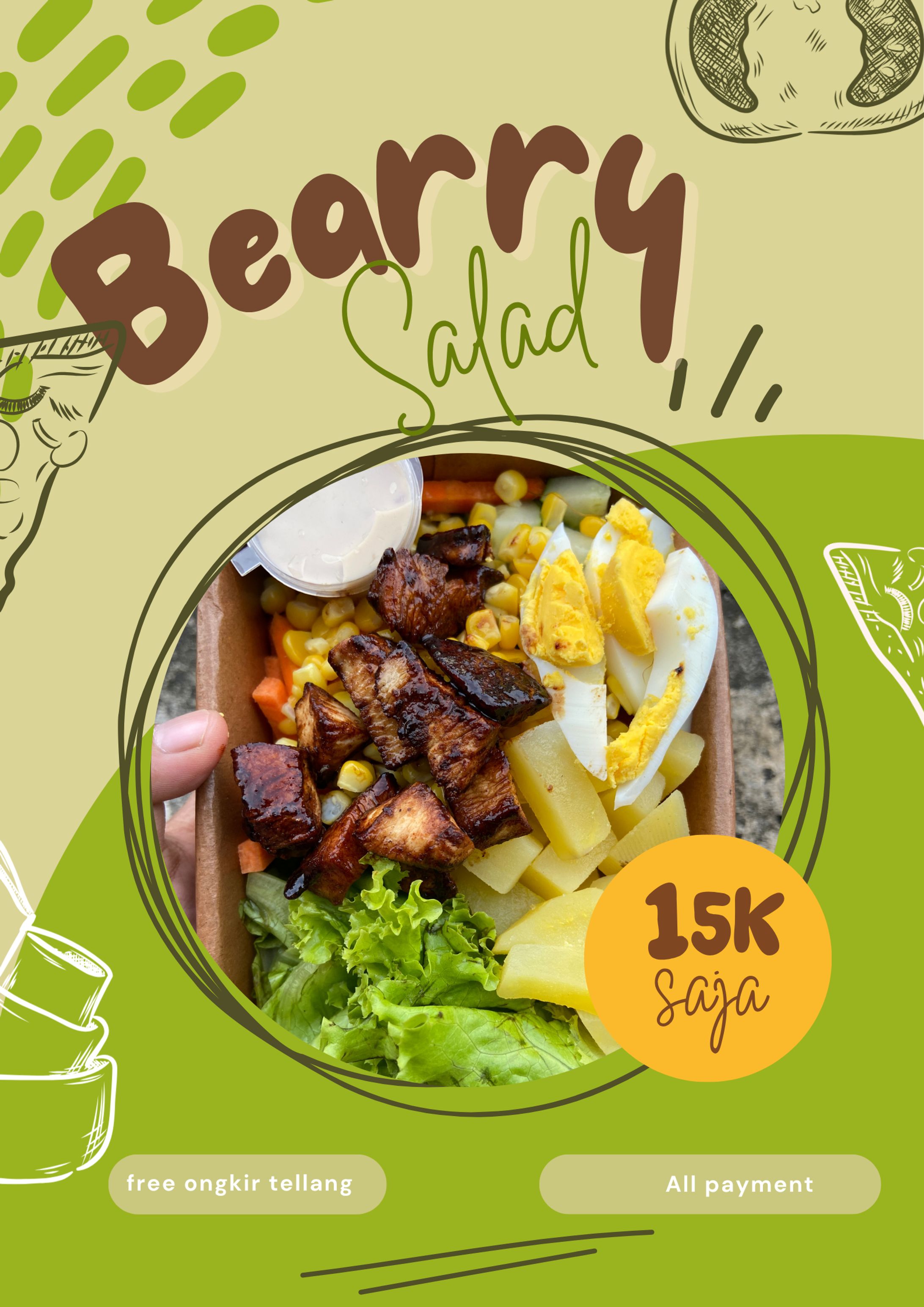 Salad lezat poster menu makanan-1