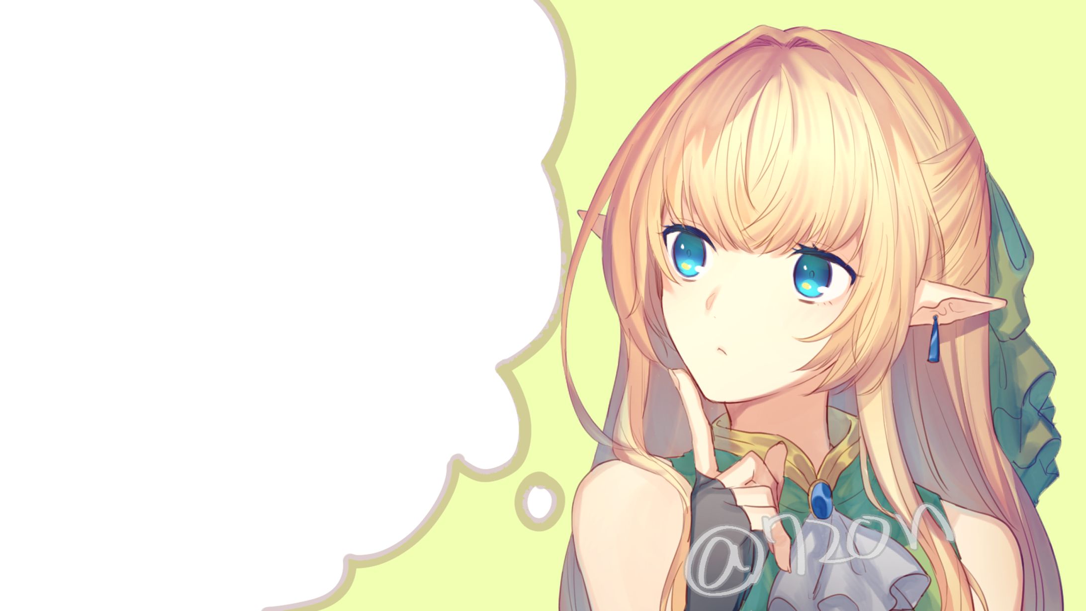 VTuber『エルフの村のふぁる村長』様　動画サムネイルイラスト-1