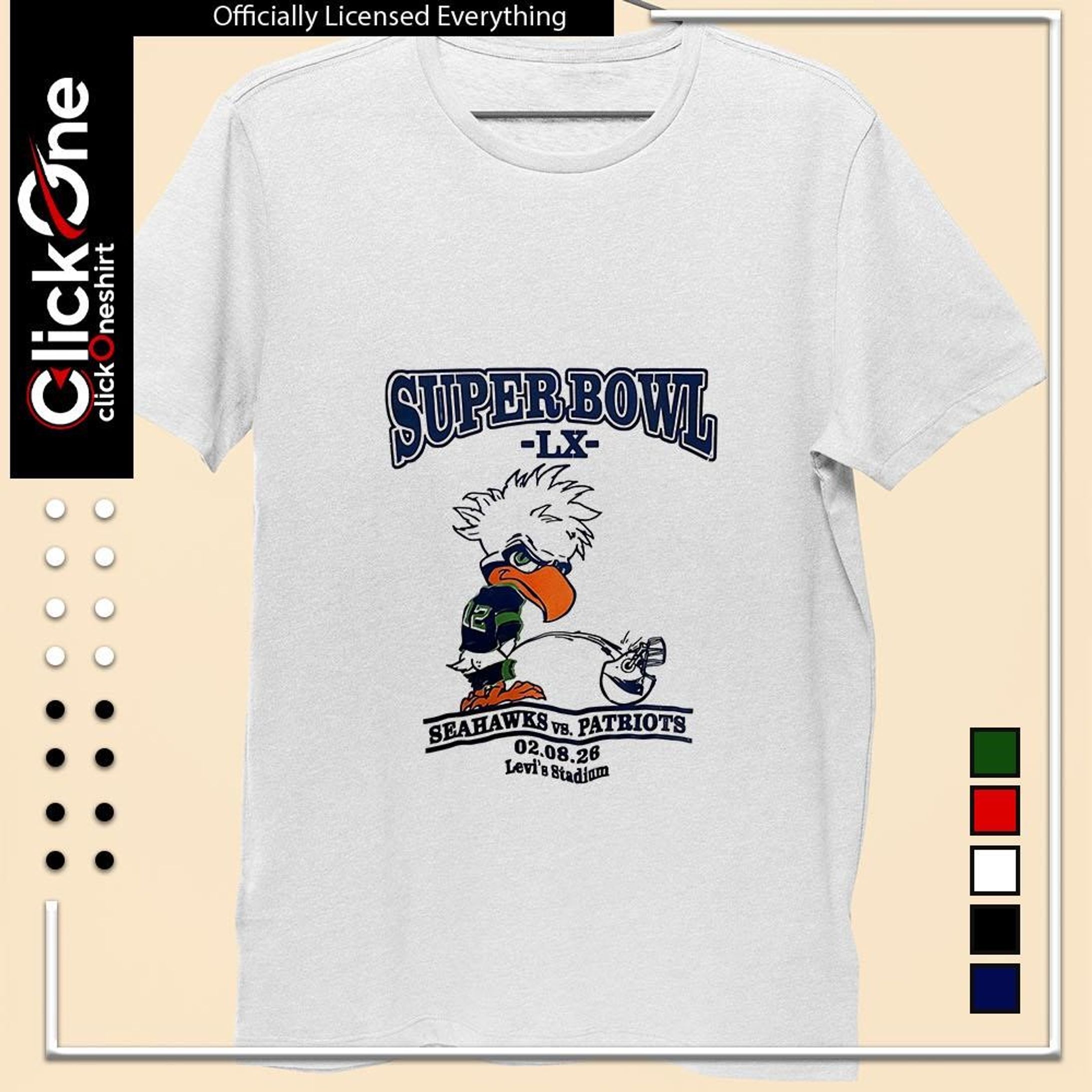 Blitz Seahawks vs Patriots – Super Bowl LX Football Meme Shirt-1