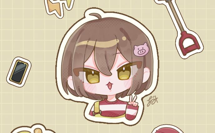FA：シール風イラスト