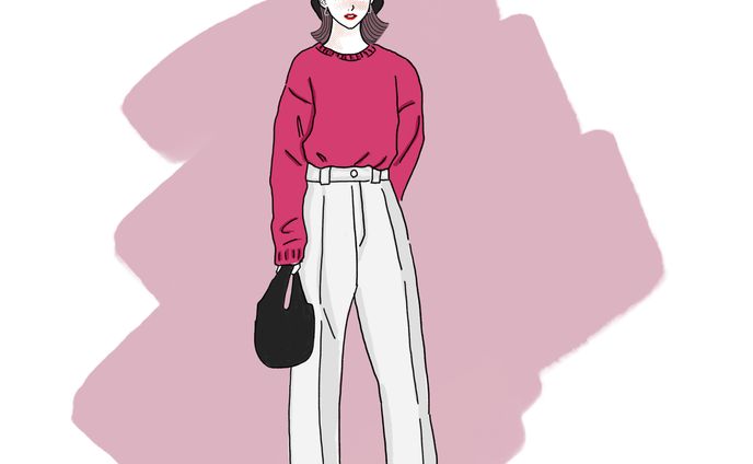 カジュアルファッションの女性