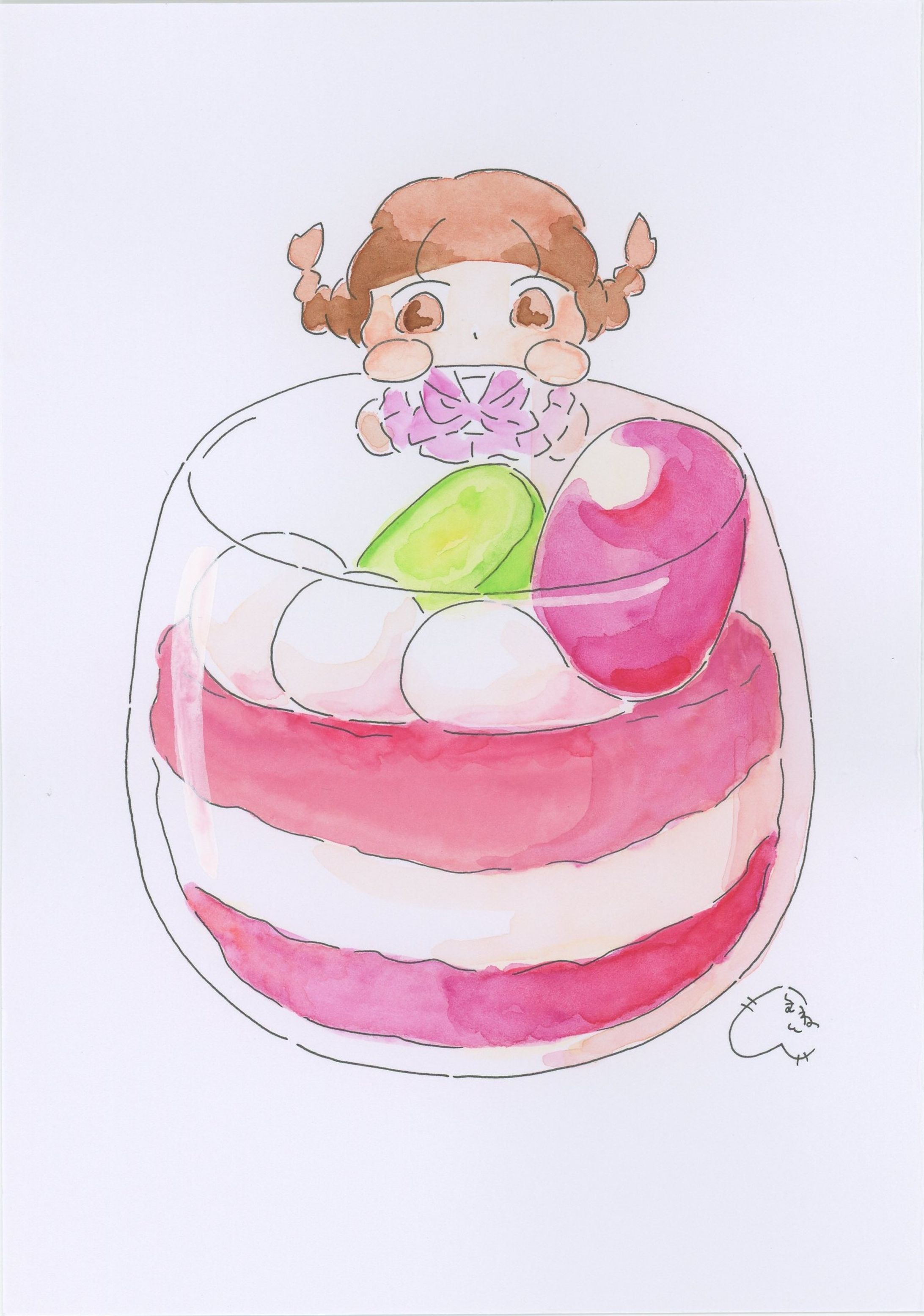 ぶどうのレアチーズケーキ-1