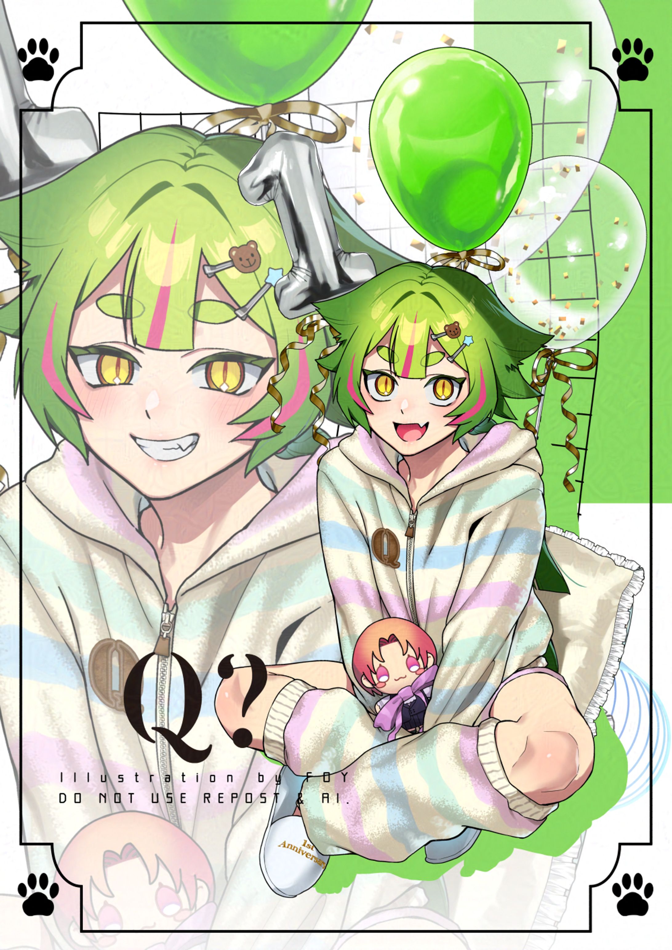 MaMaプロダクション所属Vライバー-來夢ナキ 1周年立ち絵-1