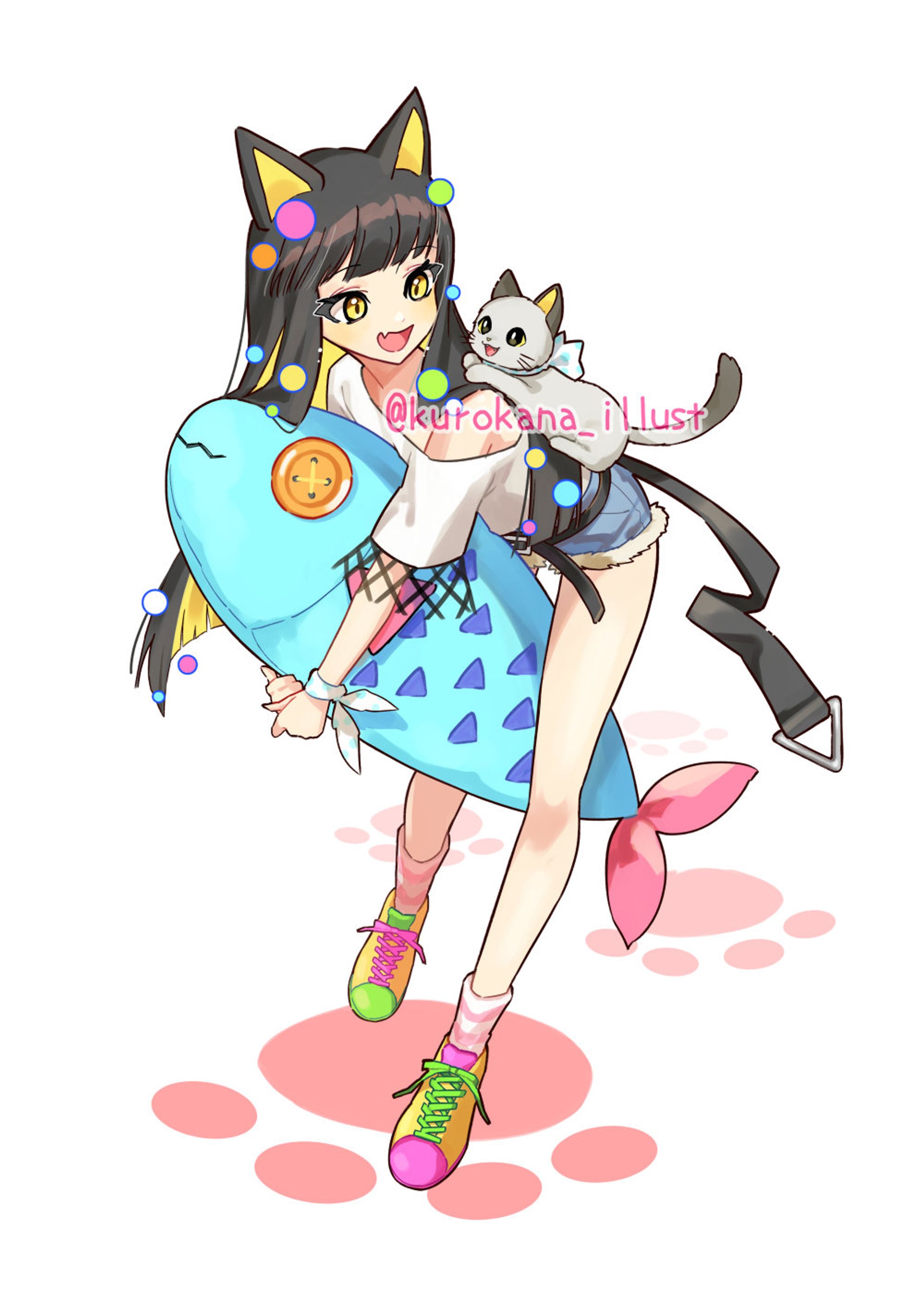 黒髪ねこちゃん-1