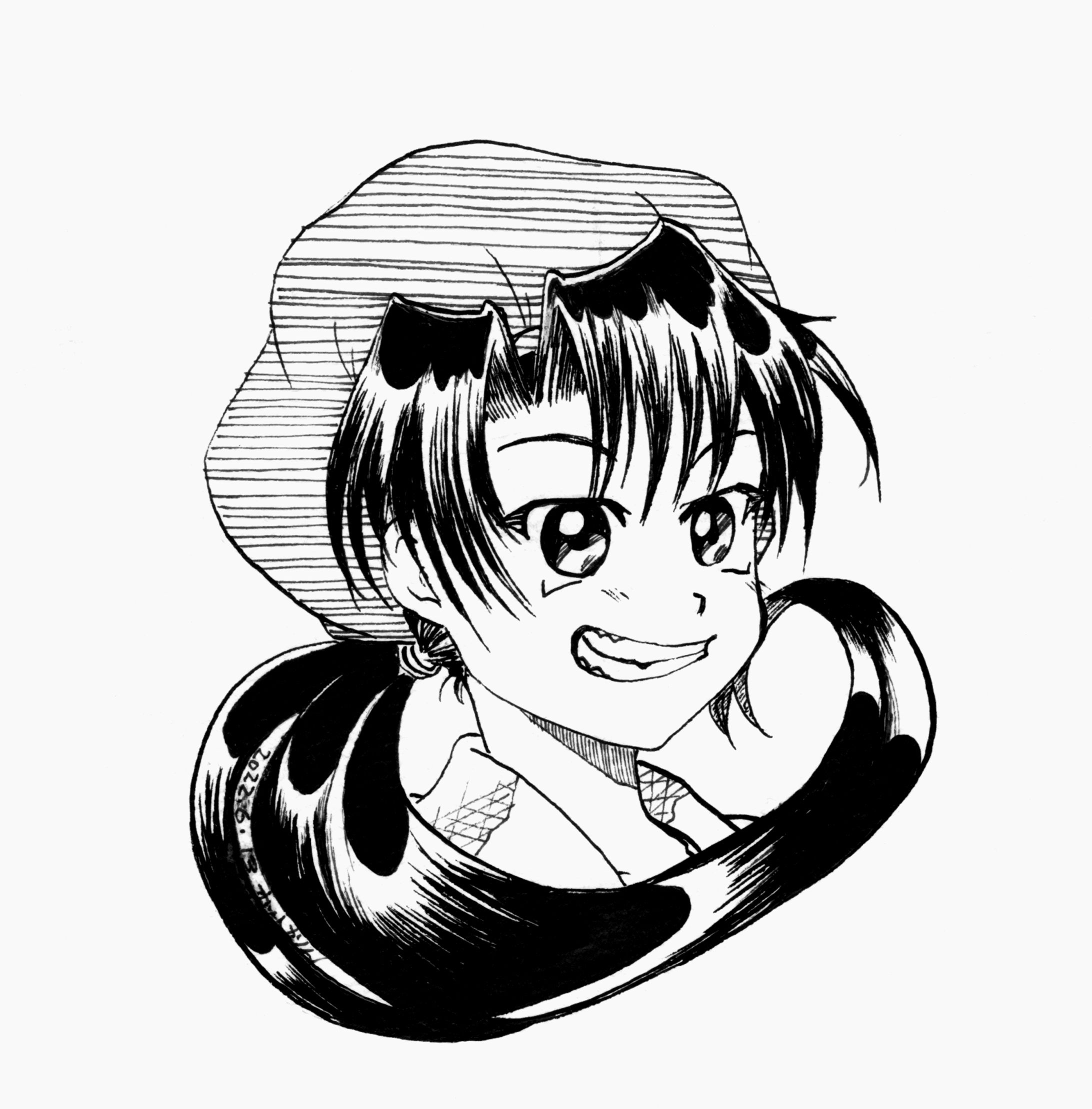 ペン絵（キャラクター名アパラチア）-1