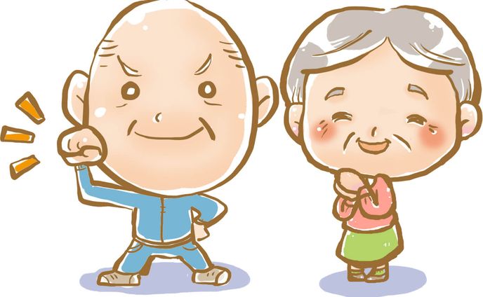 高齢夫婦　イラストACさま
