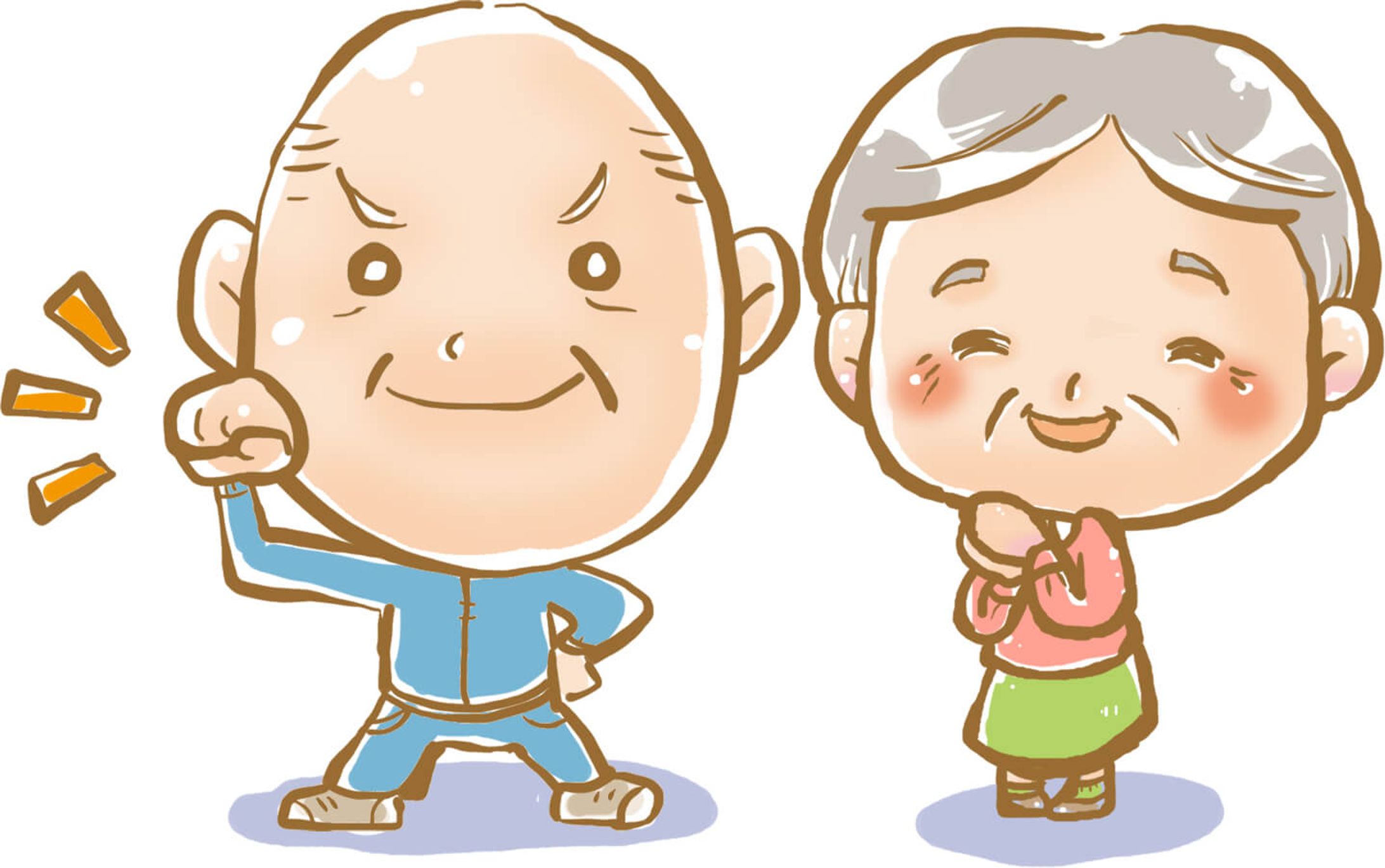 高齢夫婦　イラストACさま-1