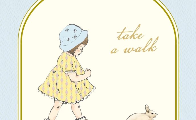 女の子とうさぎ