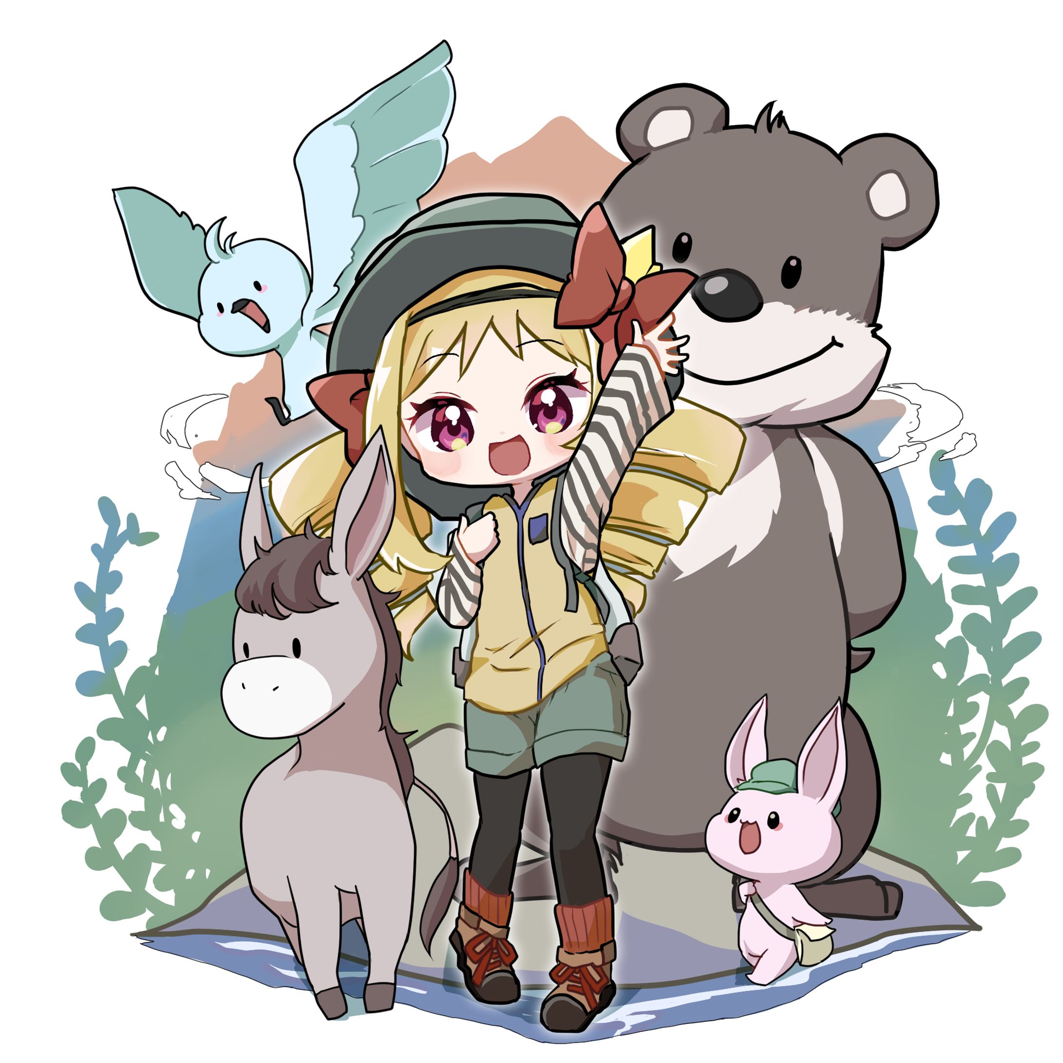 【ぷちデフォルメ】ぬりえっこ提供イラスト-1