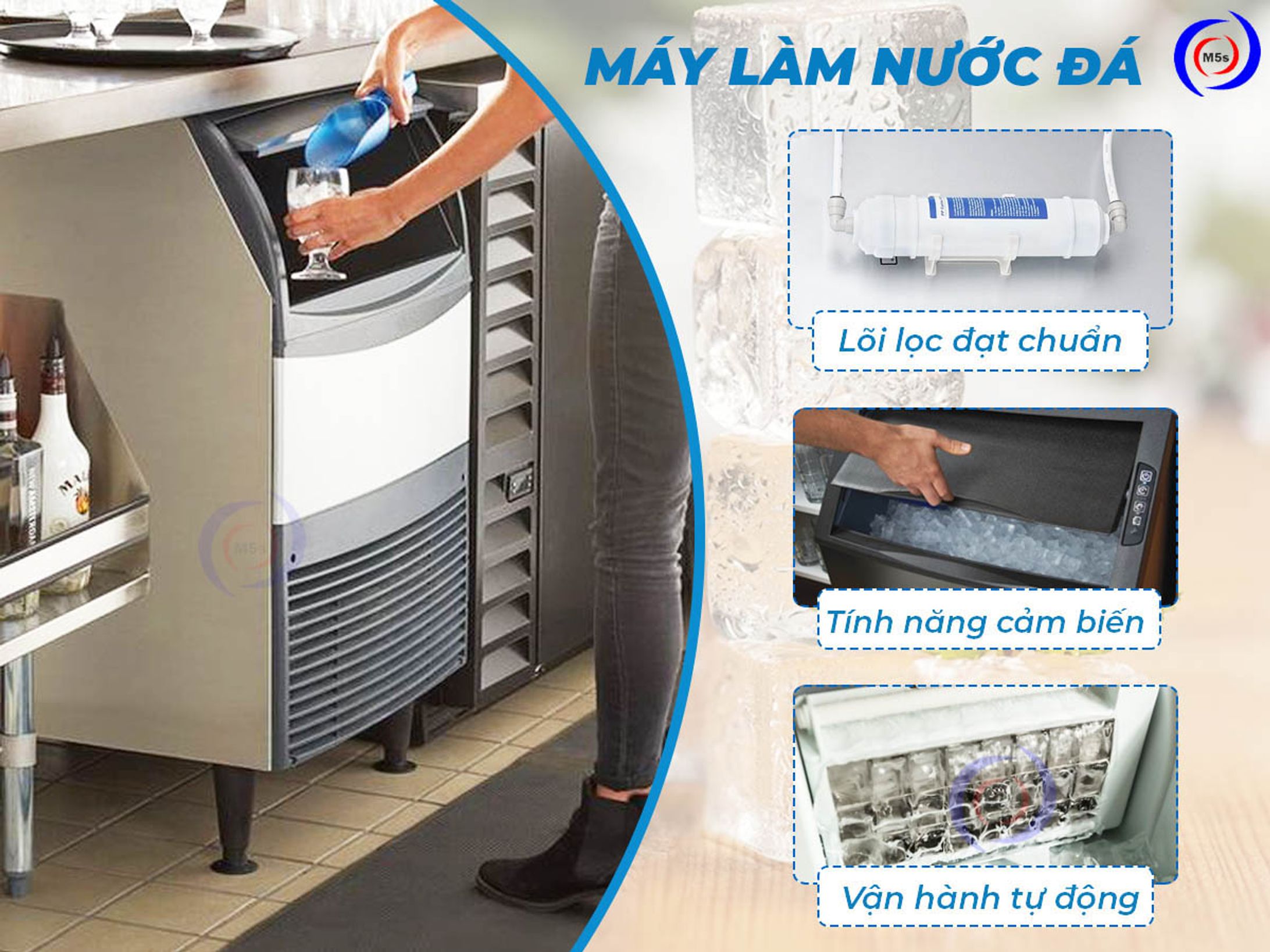 Địa chỉ bán máy làm đá viên hàng nhập khẩu, chính hãng-1