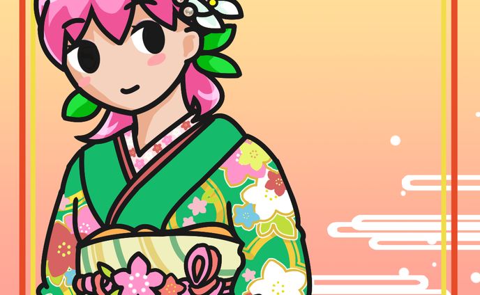 和服を着た女の子