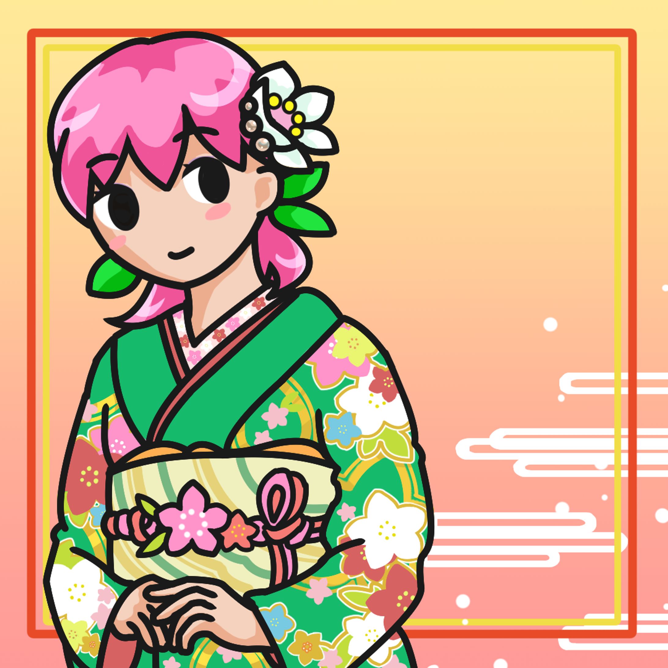 和服を着た女の子-1