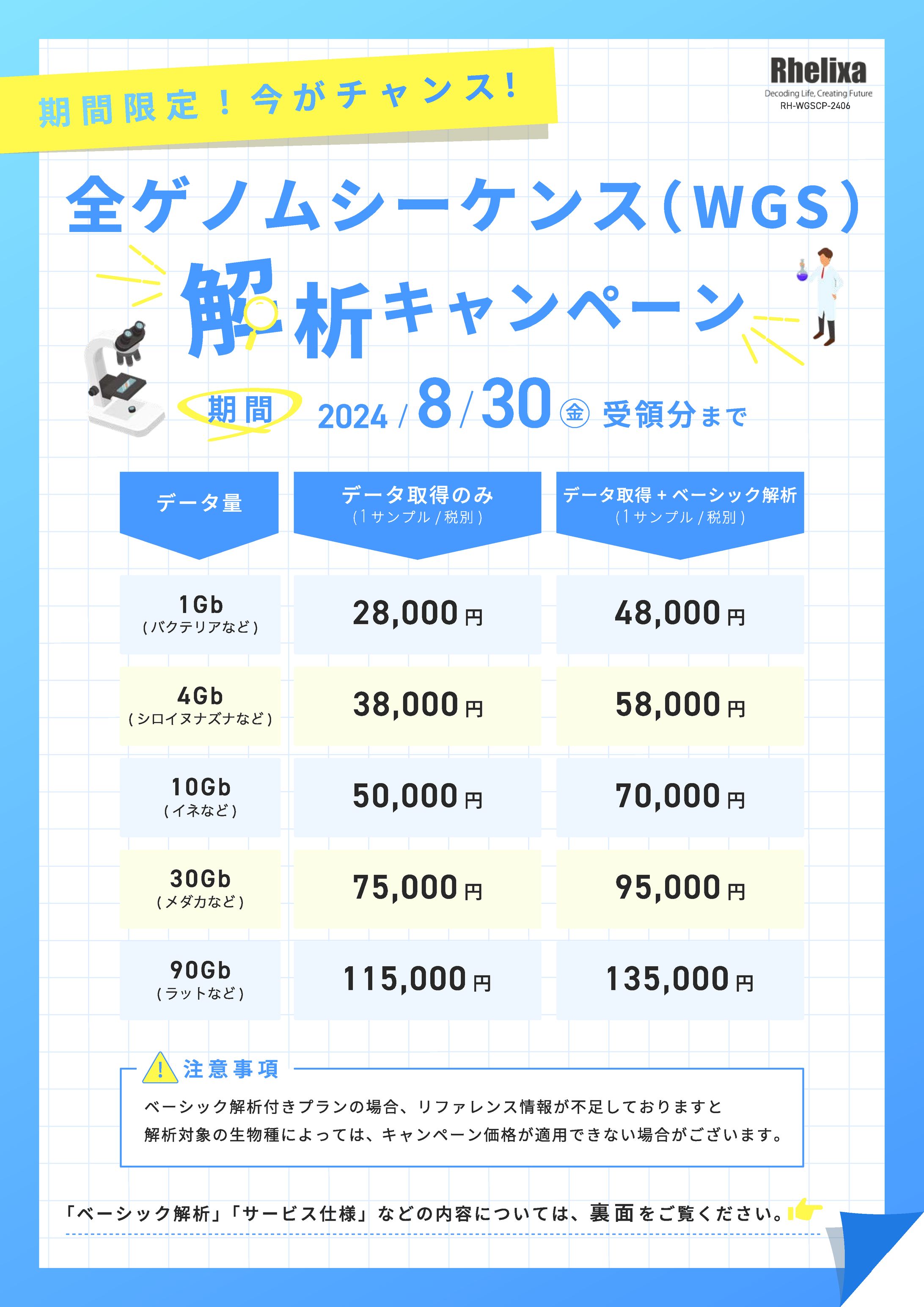 全ゲノムシーケンス(WGS)解析キャンペーンリーフレット/バナー-1
