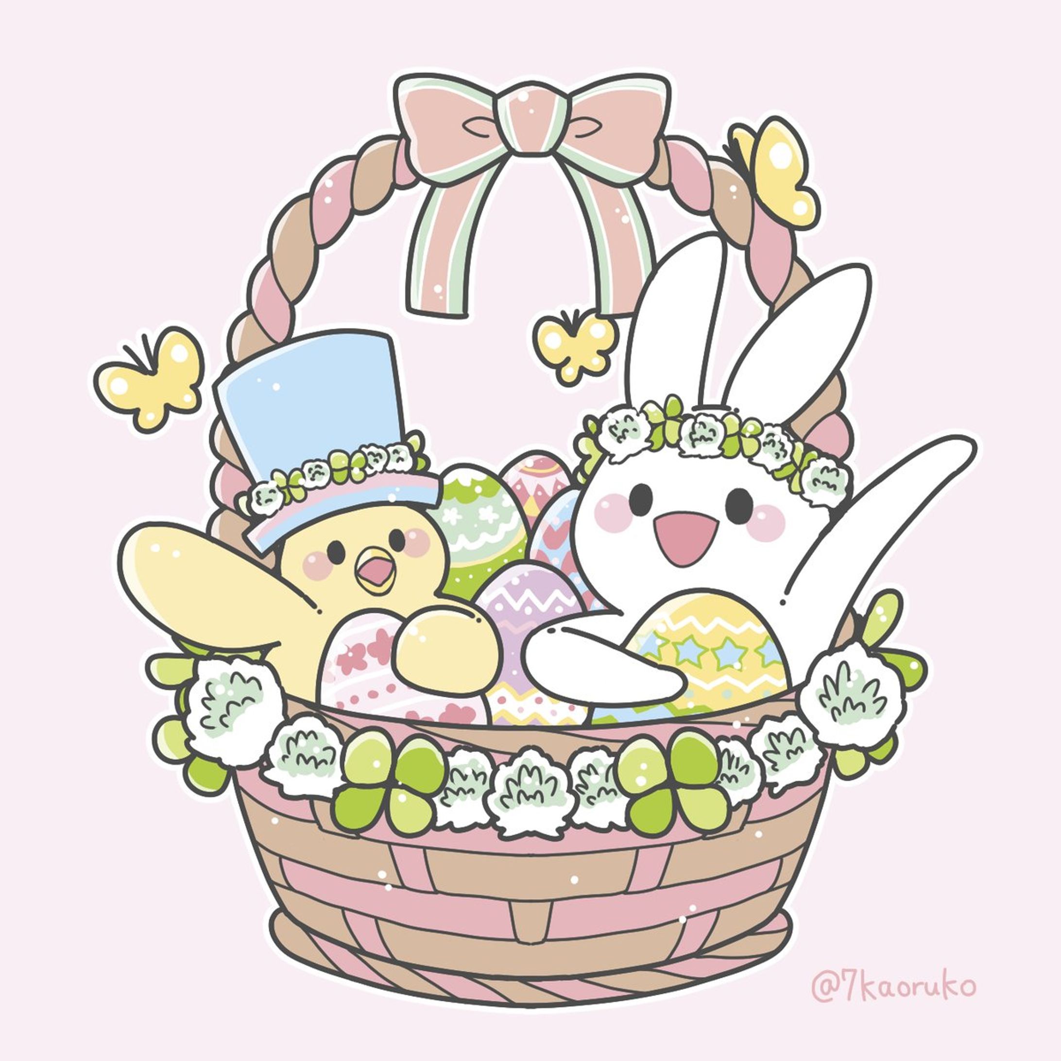 ウサピヨちゃん季節のイラスト-1