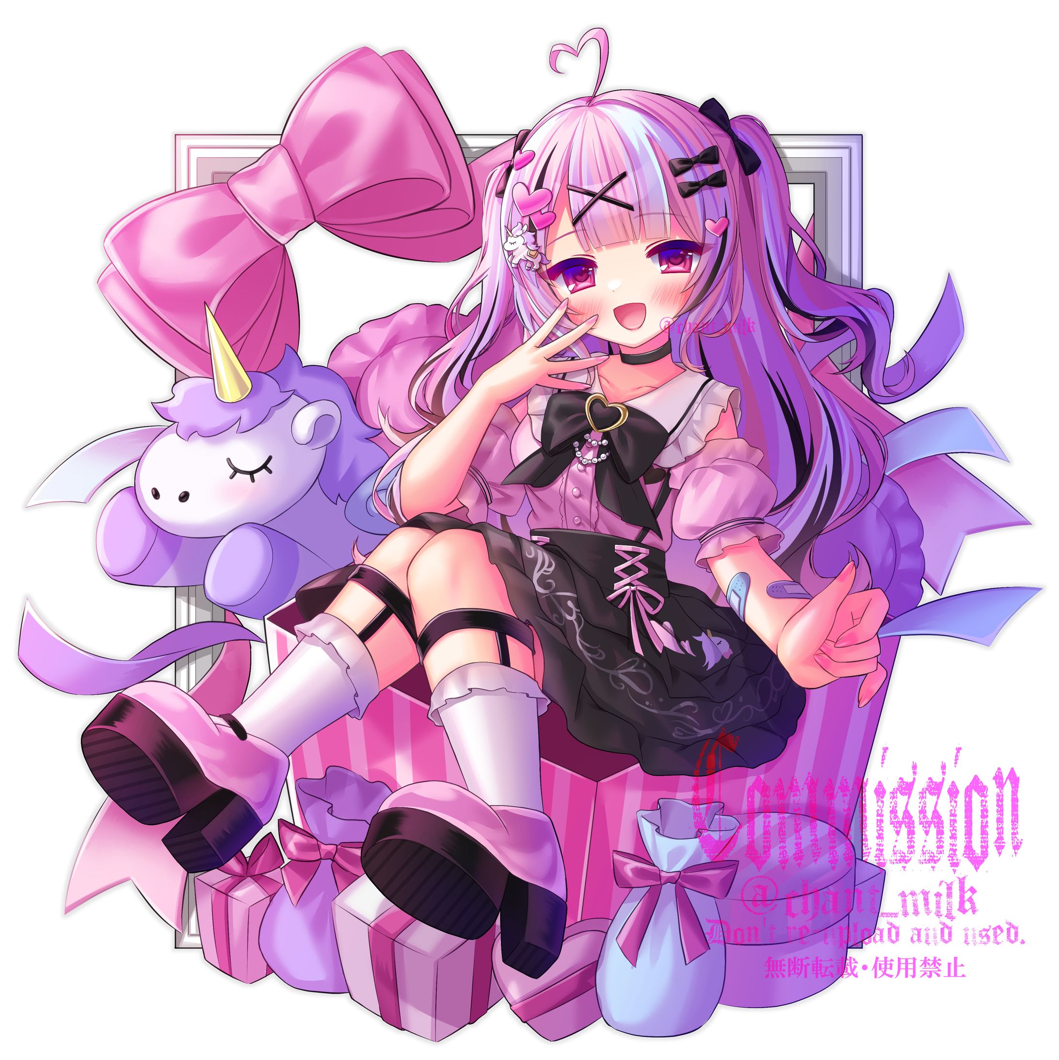 Commission🩷🖤🦄-1