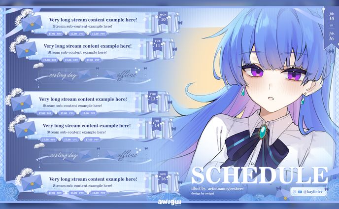 Schedule - Kayliel