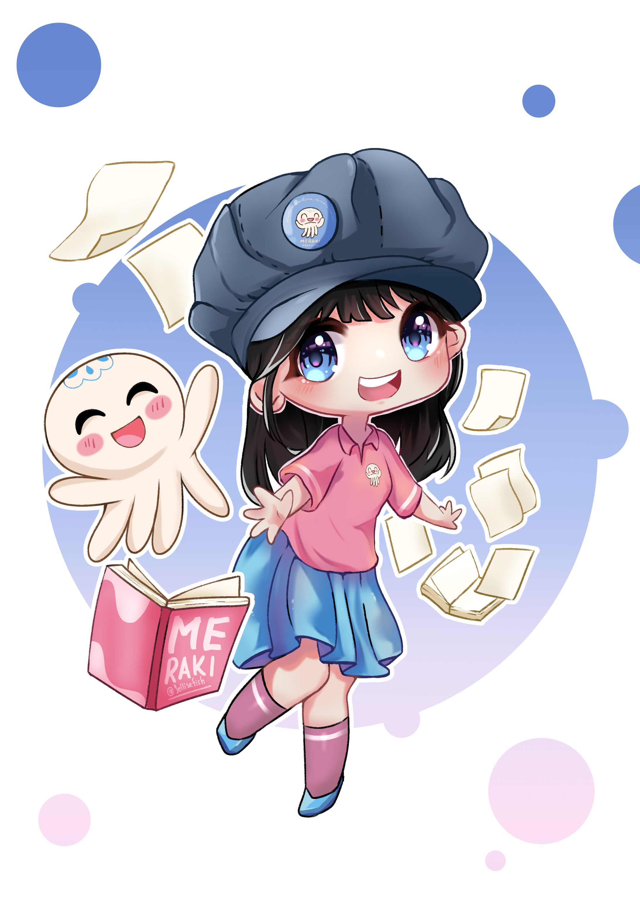【Chibi Style】Book & Jellyfish-1