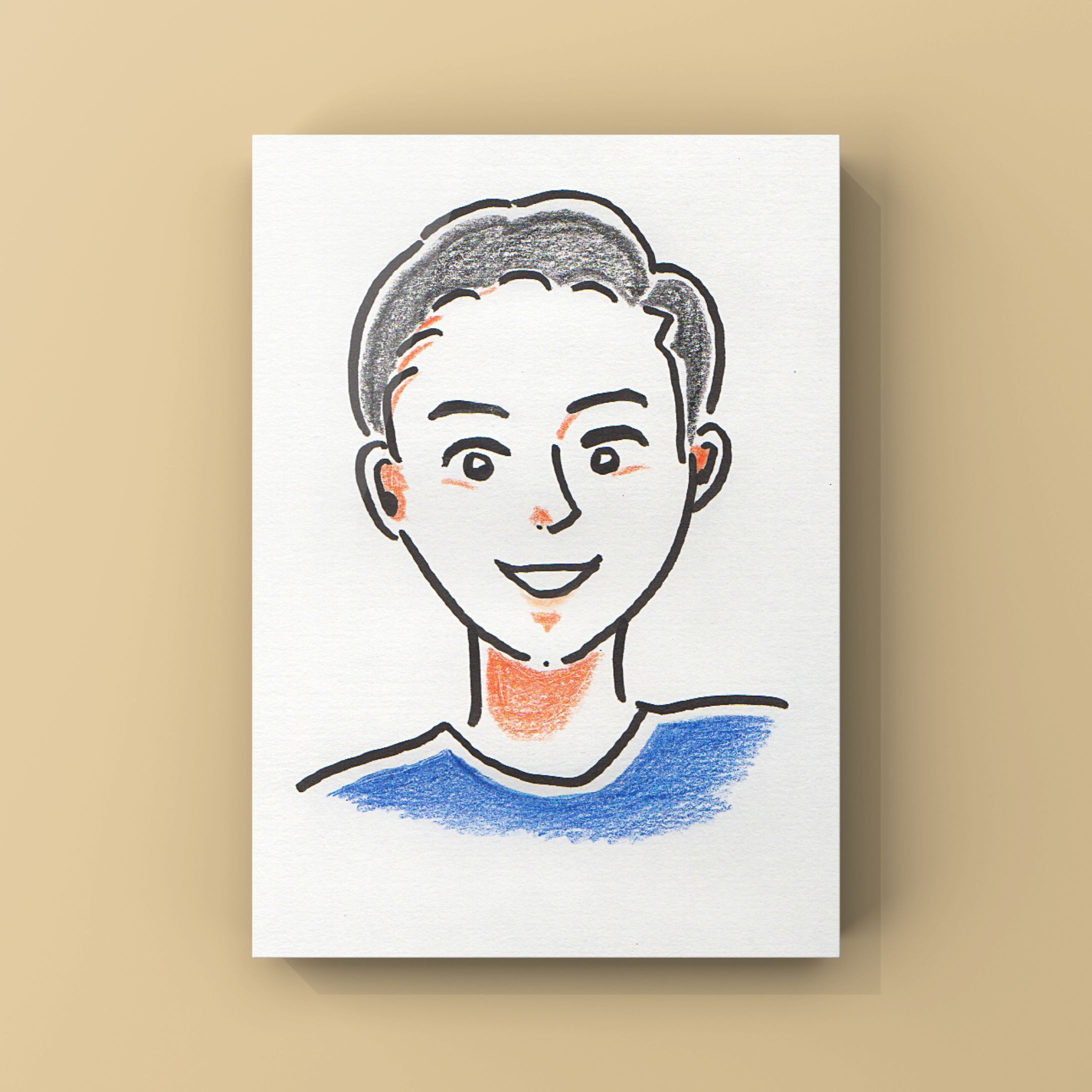 似顔絵　Mens　Portrait-1