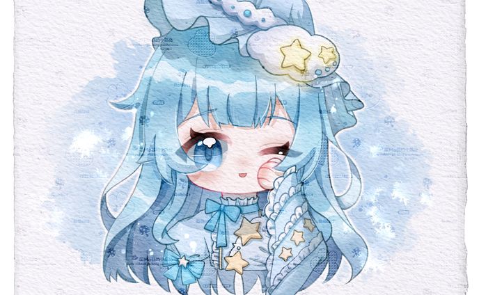 Bust Up Watercolor style