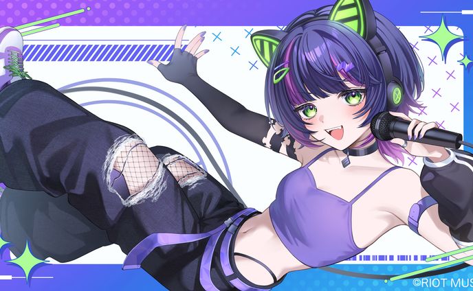 【企業様】RIOT MUSIC  Blitz Wing所属 伊月知世様 Youtube配信待機画面イラスト