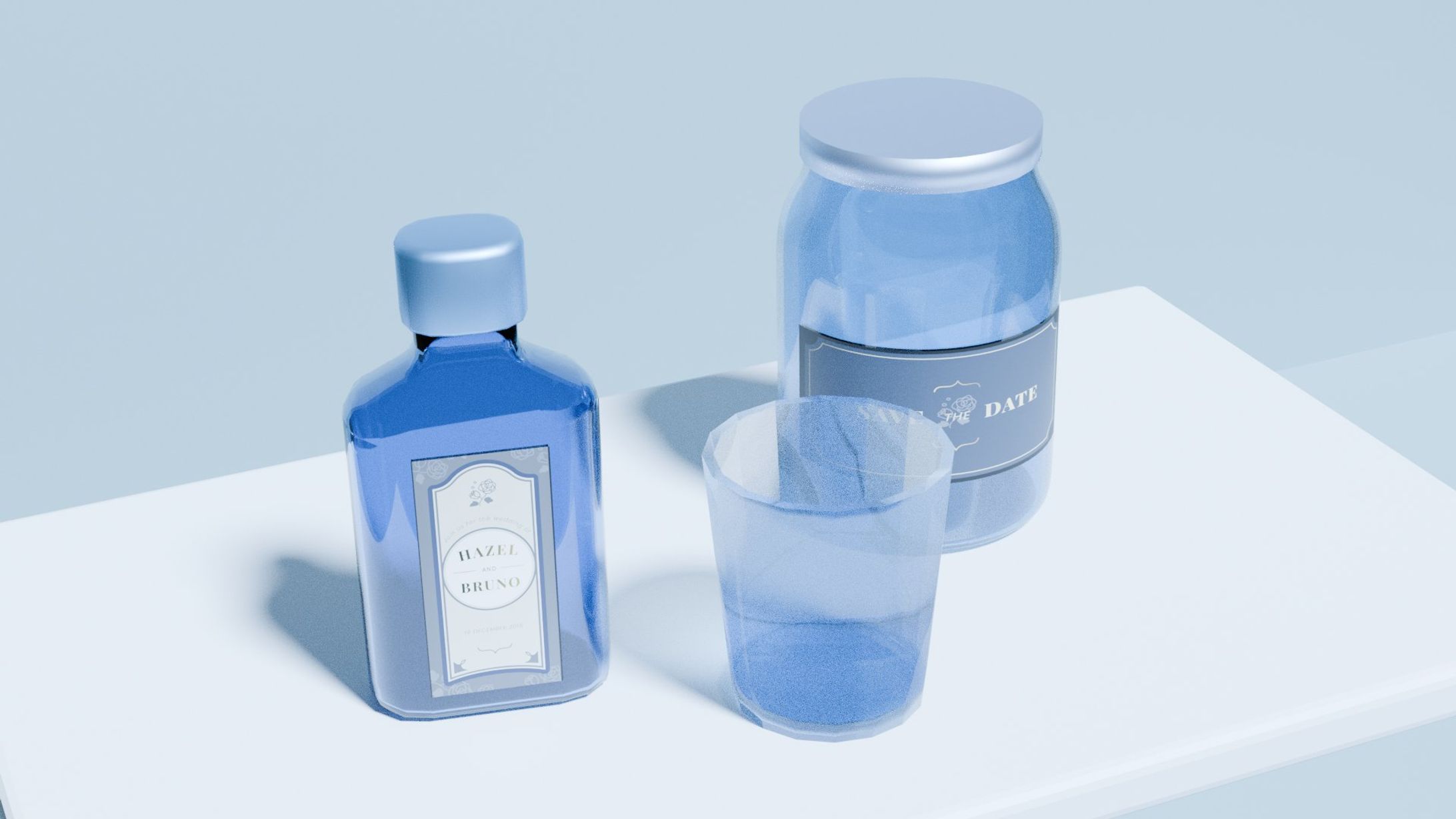 グラスとボトル-1