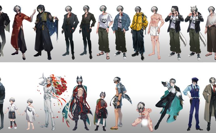 探索者 狼　立ち絵デザインまとめ
