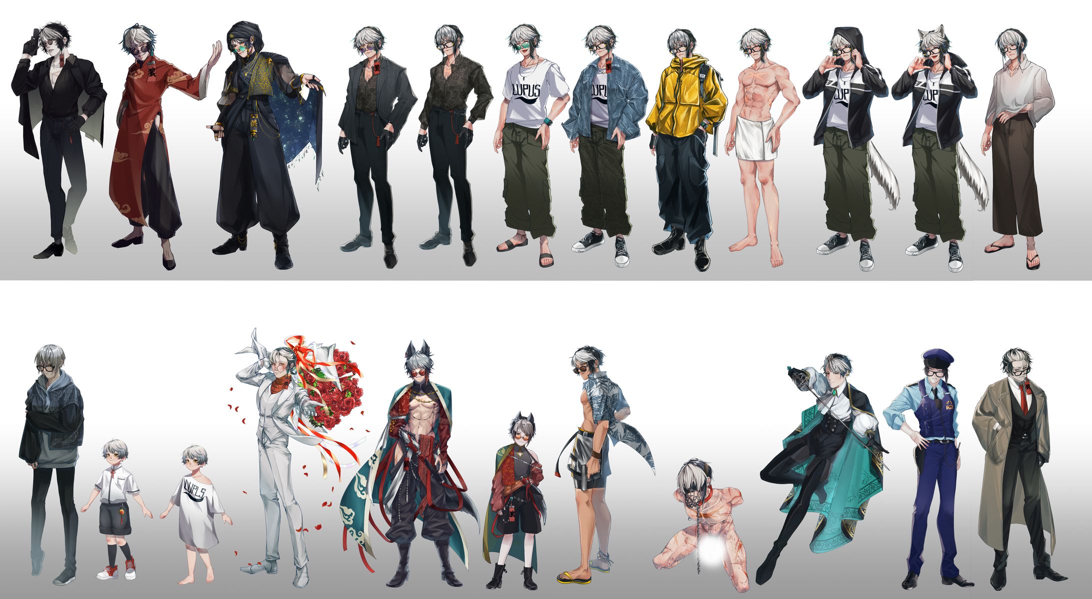 探索者 狼　立ち絵デザインまとめ-1