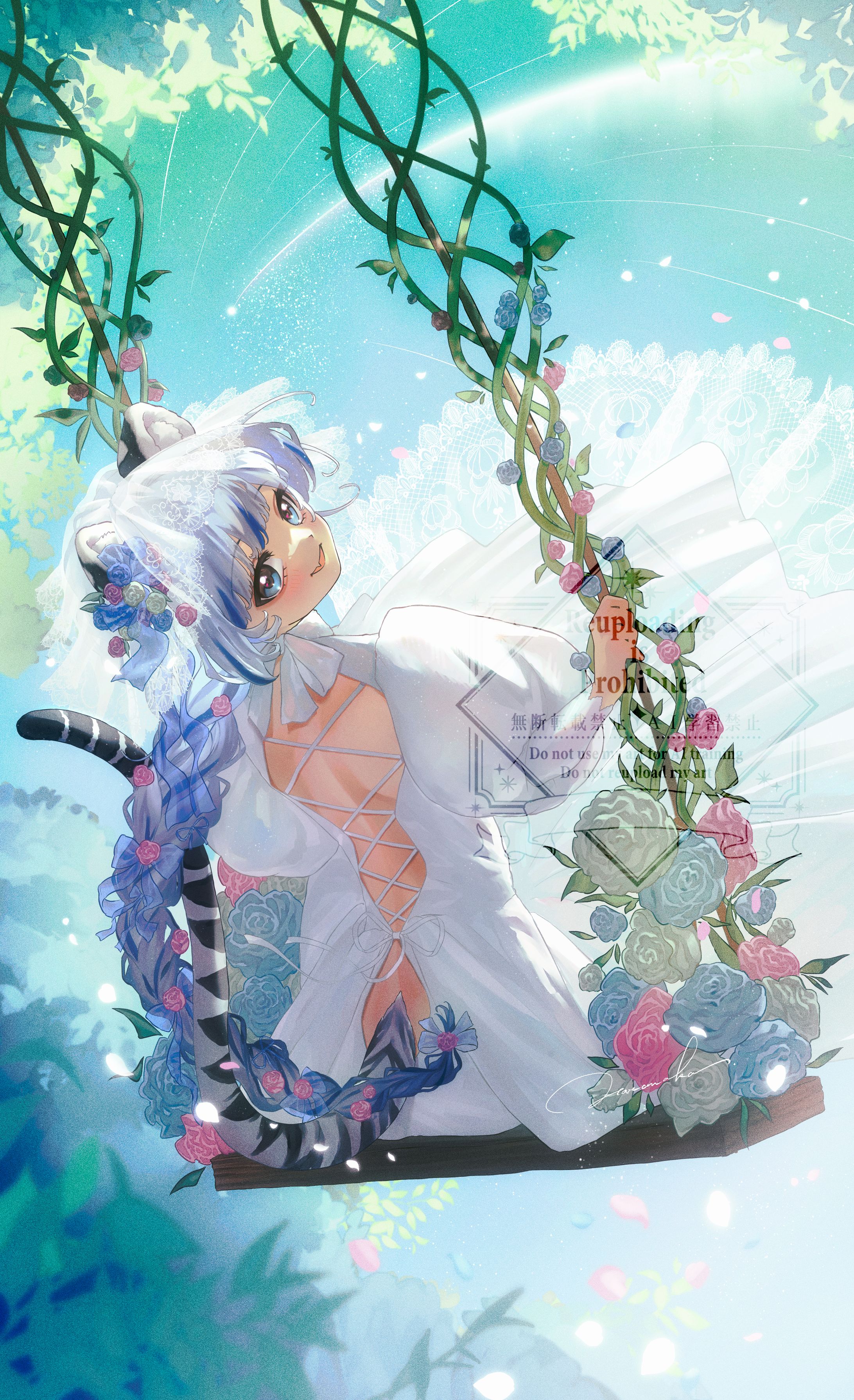 蒼ヶ瀬ソラネ様2周年記念イラスト　ウェディング衣装-1