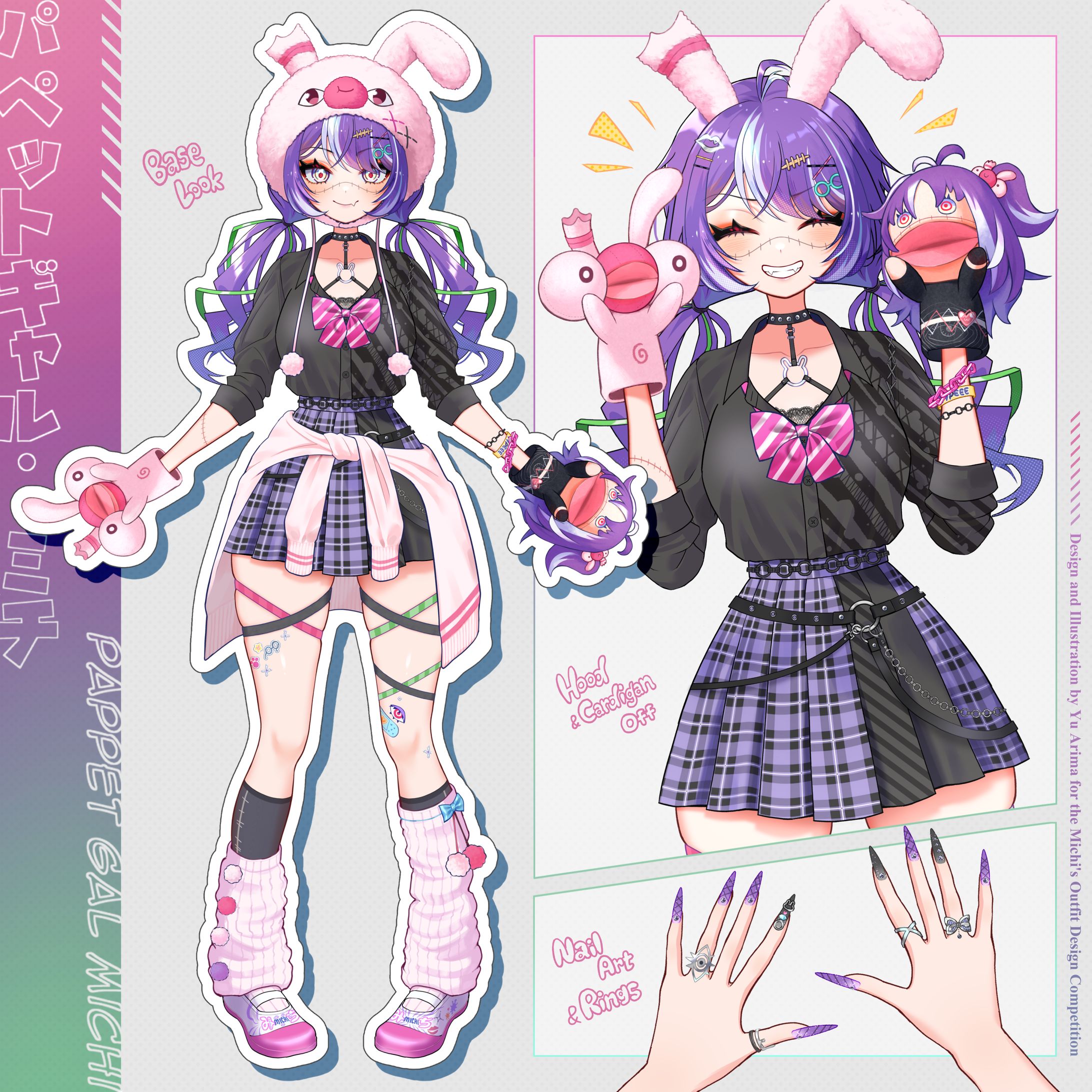 Fluffy Puppet Gal Michi 🐰｜ Art & Design for the Outfit Design Competition-1