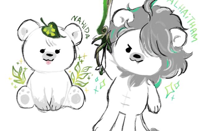 Genshin Impact - Nahida + Alhaitham Bears