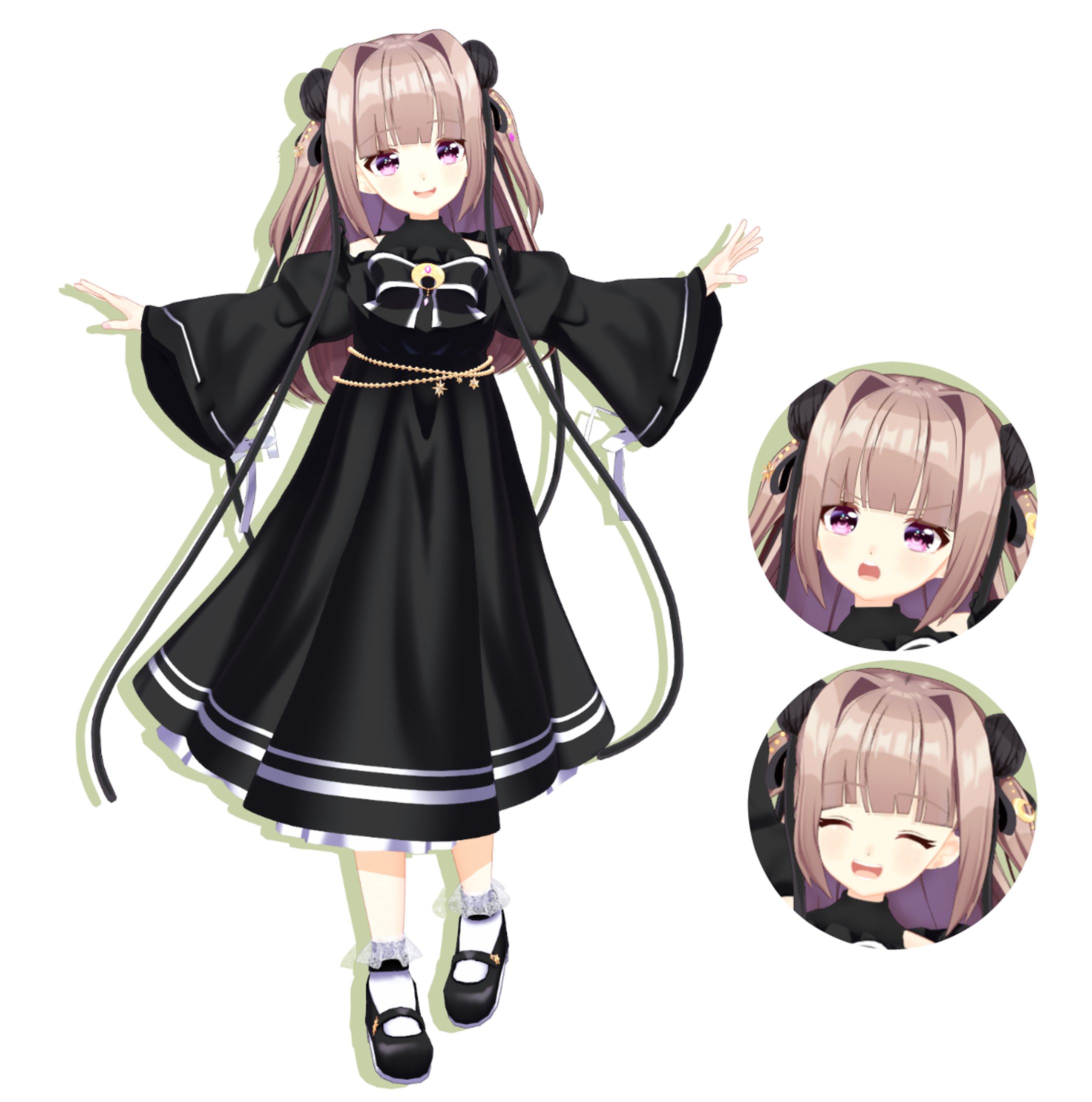 3Dモデリング（月ノ輪乃愛さま）-1
