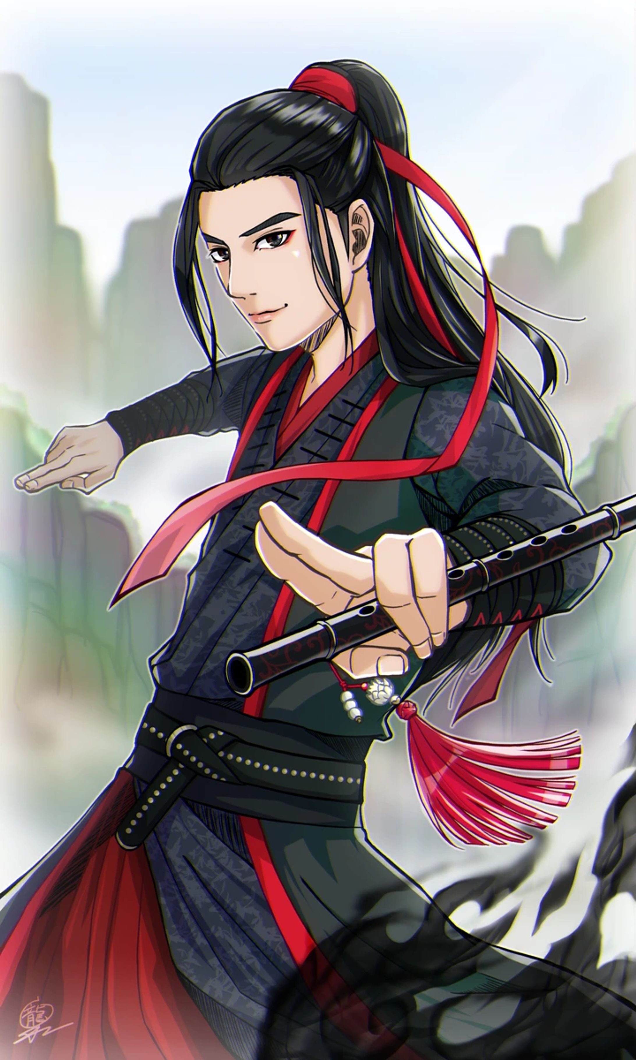 趣味絵（２枚目線画）-1
