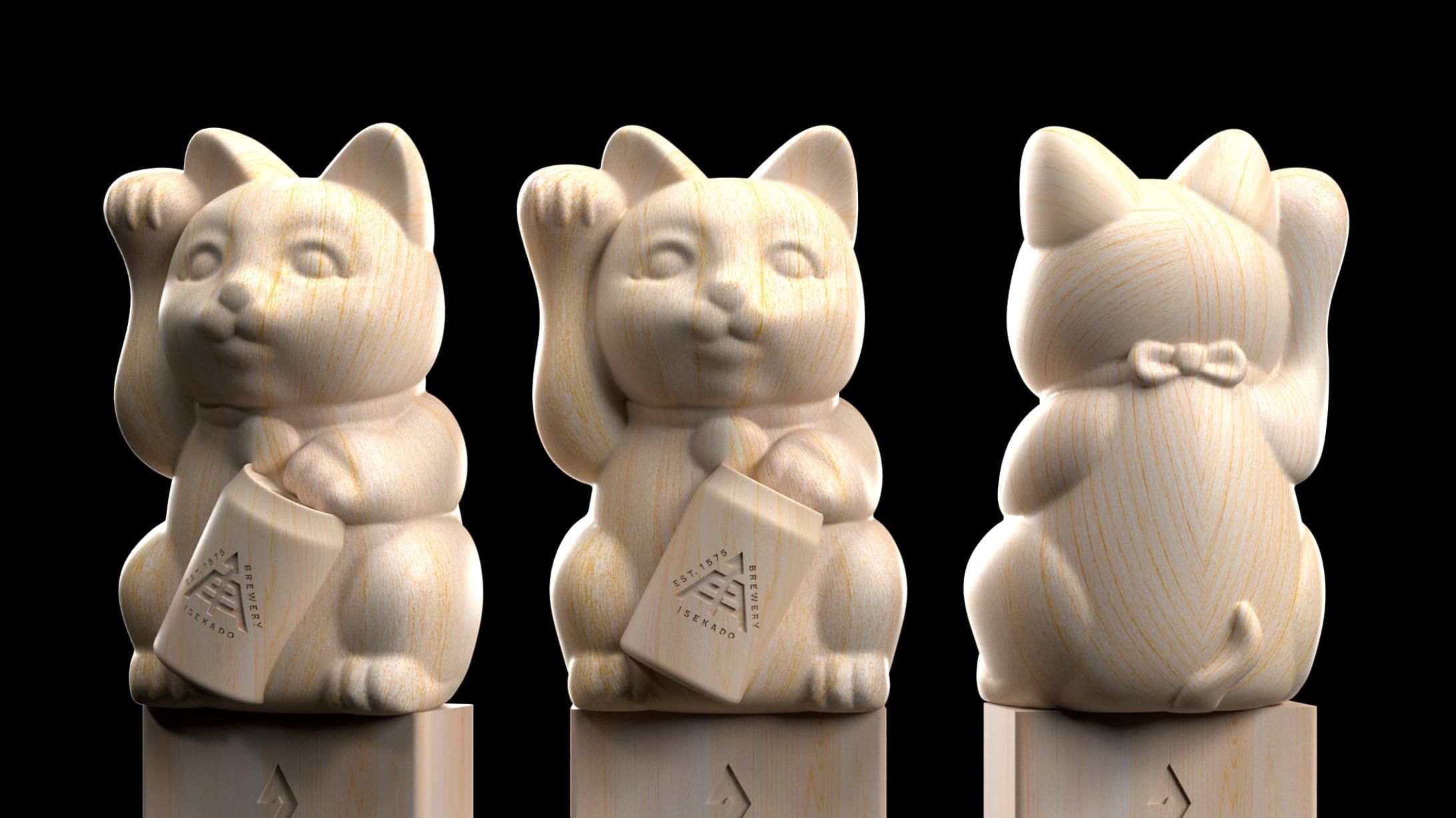 【3D造形モデルデータ制作】クラフトビールメーカー"伊勢角屋麦酒"様オリジナルタップハンドル（Modeling/Sculpt）-1